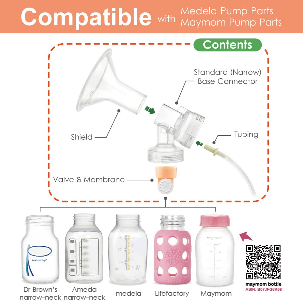 Maymom Myfit Pump Parts Compatible With Medela Personalfit Medela Breast Pump, Pump In Style Advanced, Lactina, Symphony, Incl S