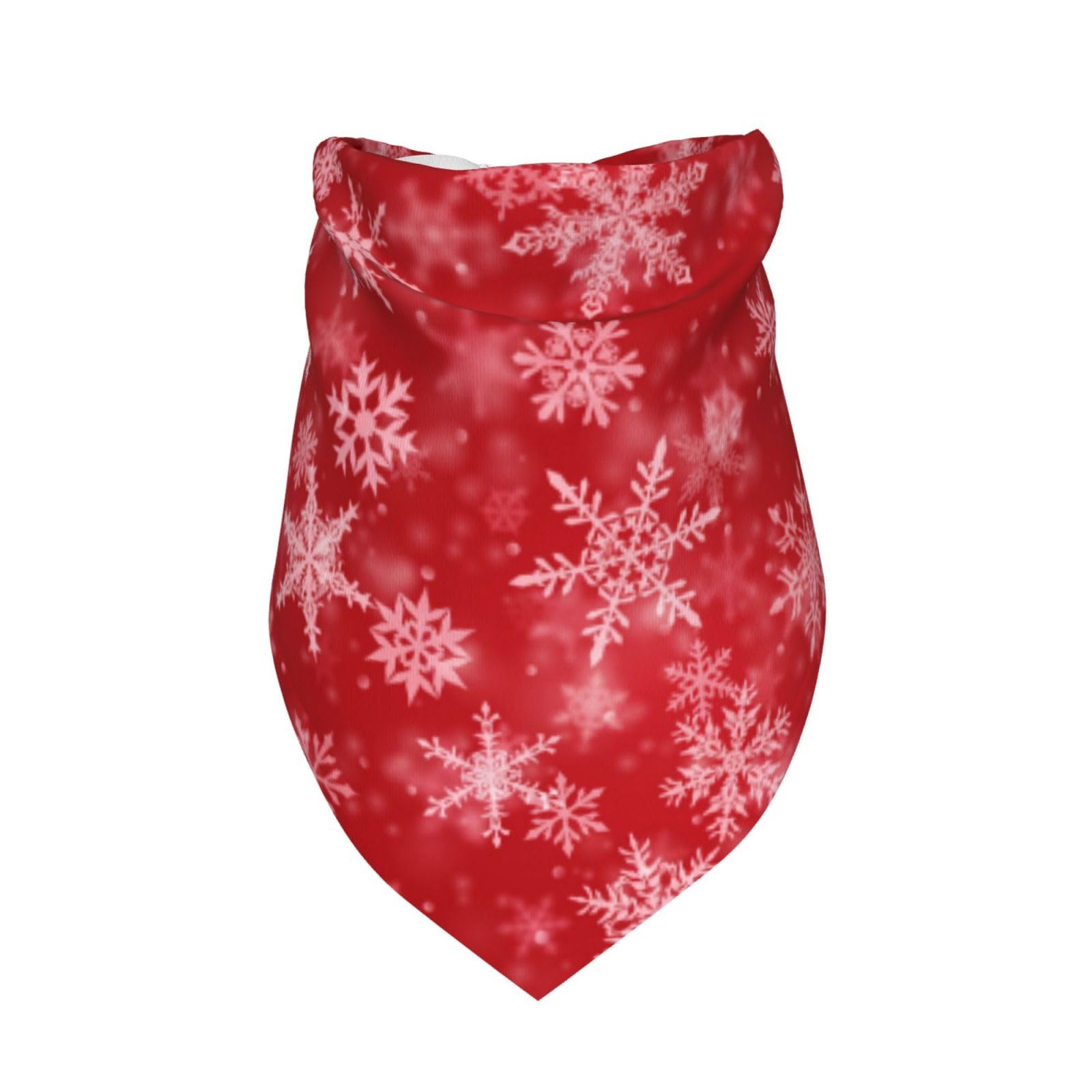 Christmas Snowflake Red Dog Bandana Scarf Triangle Bibs Pet Accessories Cat Kerchief