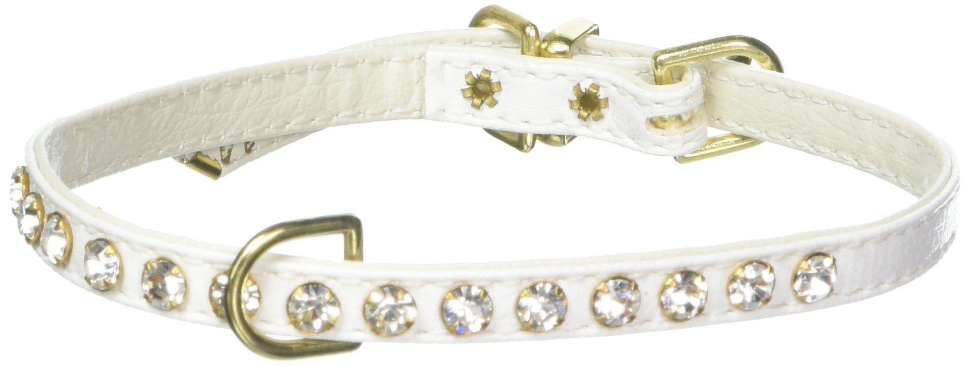 Dog, Puppy & Pet Collar, 16 Clear Crystal Jewelry Set White 14