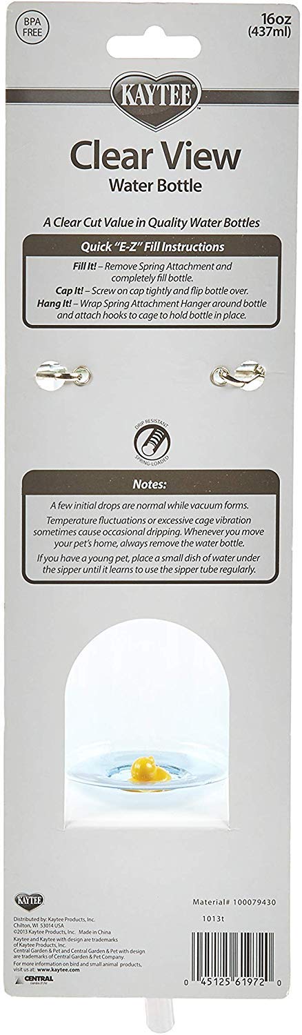 Kaytee Clear Water Bottle 16Oz