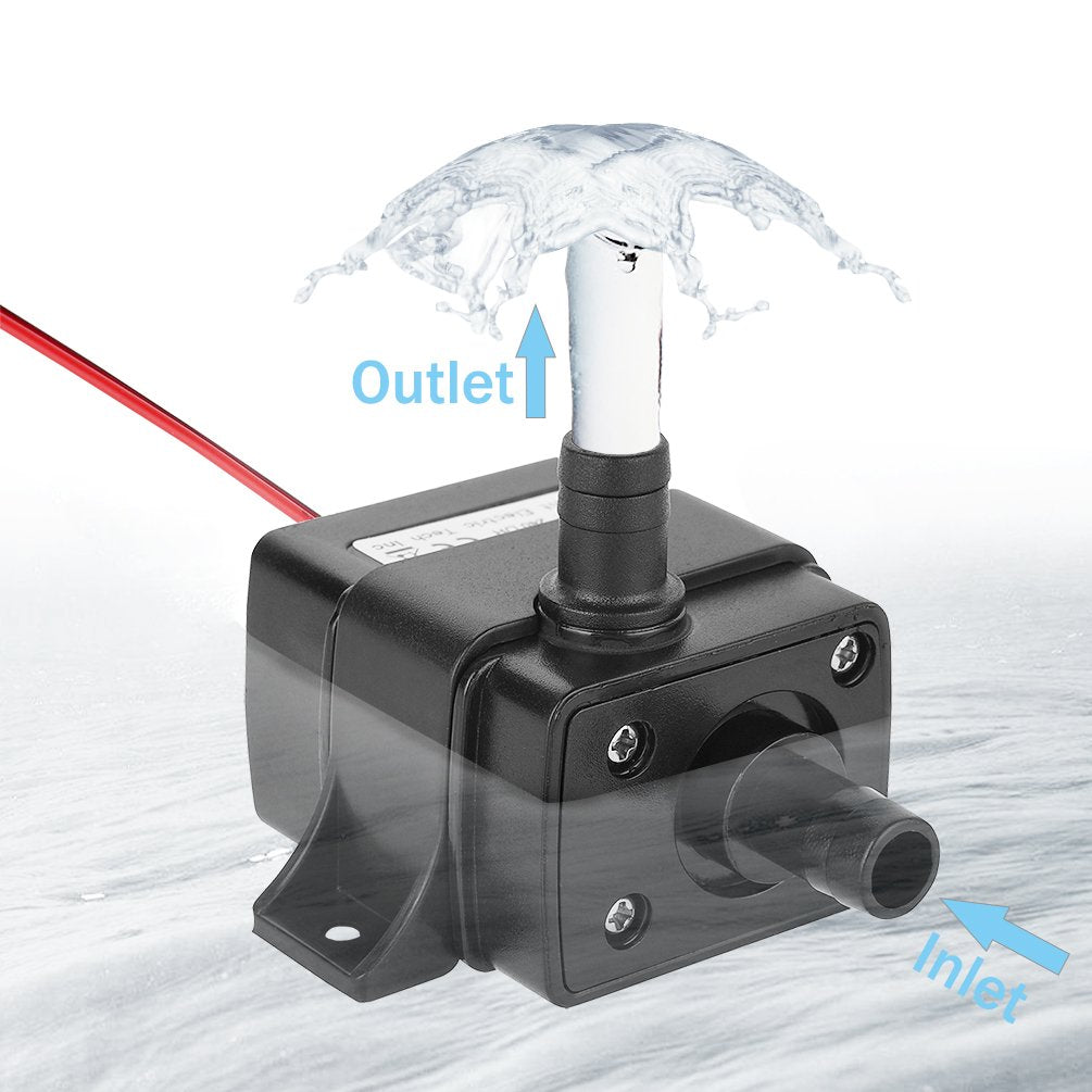 Mini Water Pump (Black 210L/H)