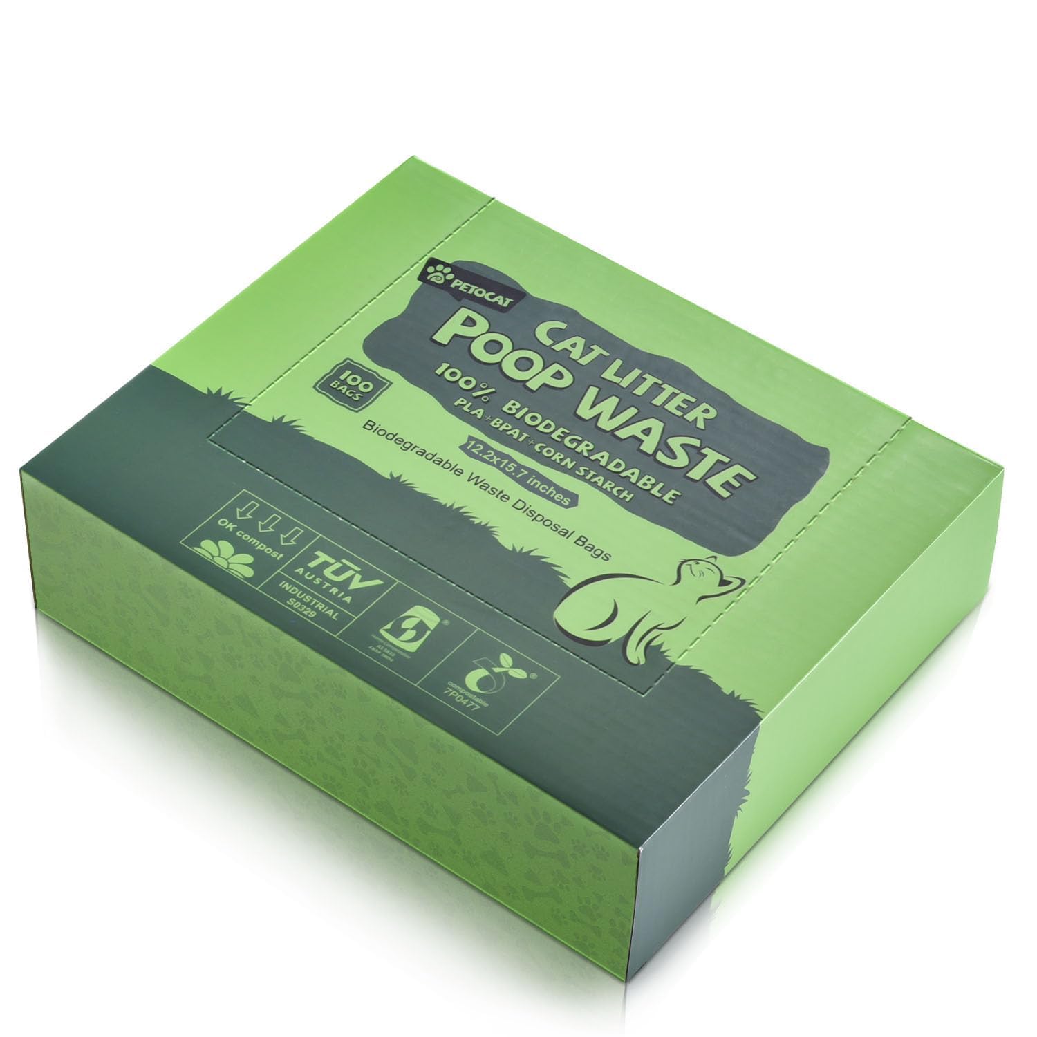 Cat Litter Bags For Poop Biodegradable Cat Waste Disposal Bag Leakproof Durable And Unscented Large To Fit Any Scoop Strengthen 