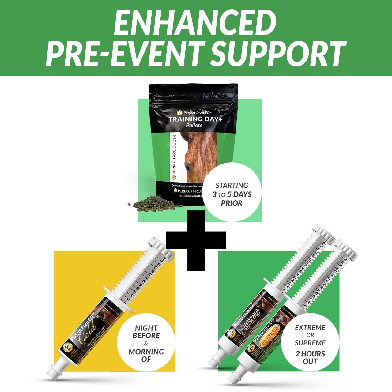 Perfect Prep EQ Training Day+ Pellets Show Safe Horse Calming Supplement (10 lb)