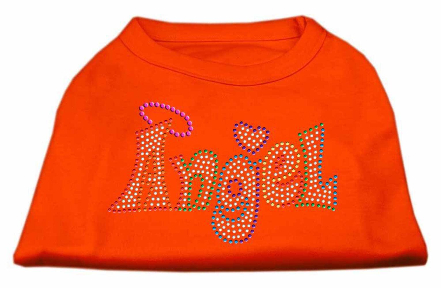 Mirage Pet Products Technicolor Angel Rhinestone Pet Shirt Orange Med (12)