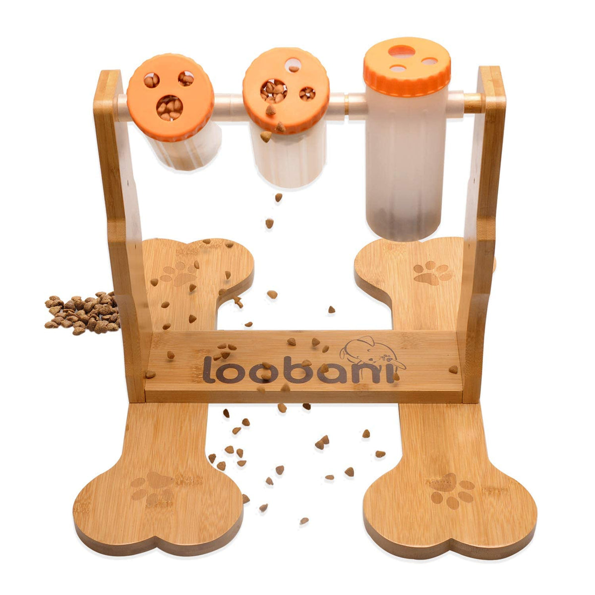 Loobani Dog Puzzle Toys Wooden - Interactive For Boredom, Iq Training And Mental Brain Stimulation, Treat Dispensing Toys/Dog En
