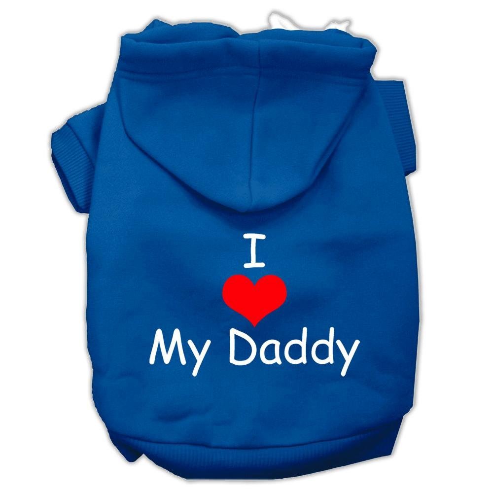 Mirage Pet Products I Love My Daddy Screen Print Pet Hoodies, Blue, Large