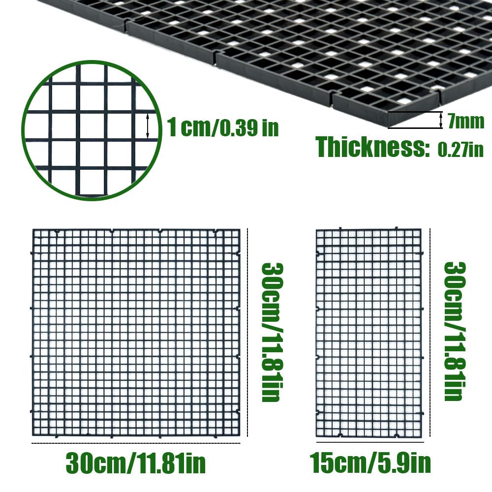 Linlan 8 Pieces 5.9X11.8In (15X30Cm) Aquarium Grid Plastic, Fish Tank Divider, Egg Crate For Diy Filtration And Bottom Protectio