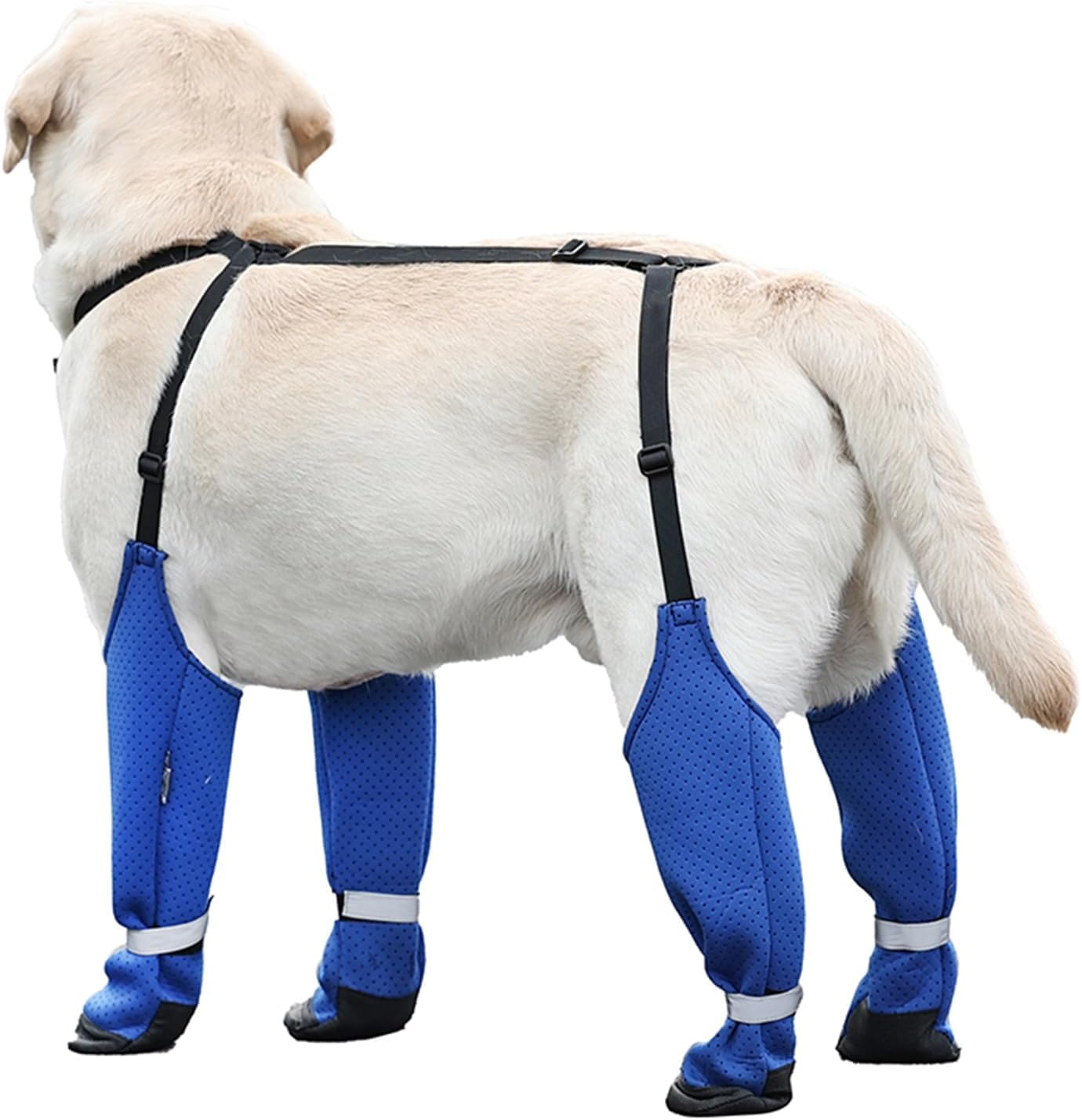 Dog Suspender Boots Paw Boot Leggings, Breathable Tall Large Doggy Shoes With Suspenders For Hot Pavement, Anti-Slip Snow Pants 