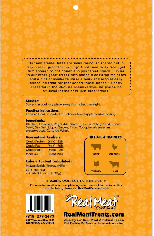 Real Meat Tiny Trainer Bites Dog Treats - 1lb of USA-Made Soft & Chewy Air-Dried Chicken Training Treats for Dogs & Puppies - Al