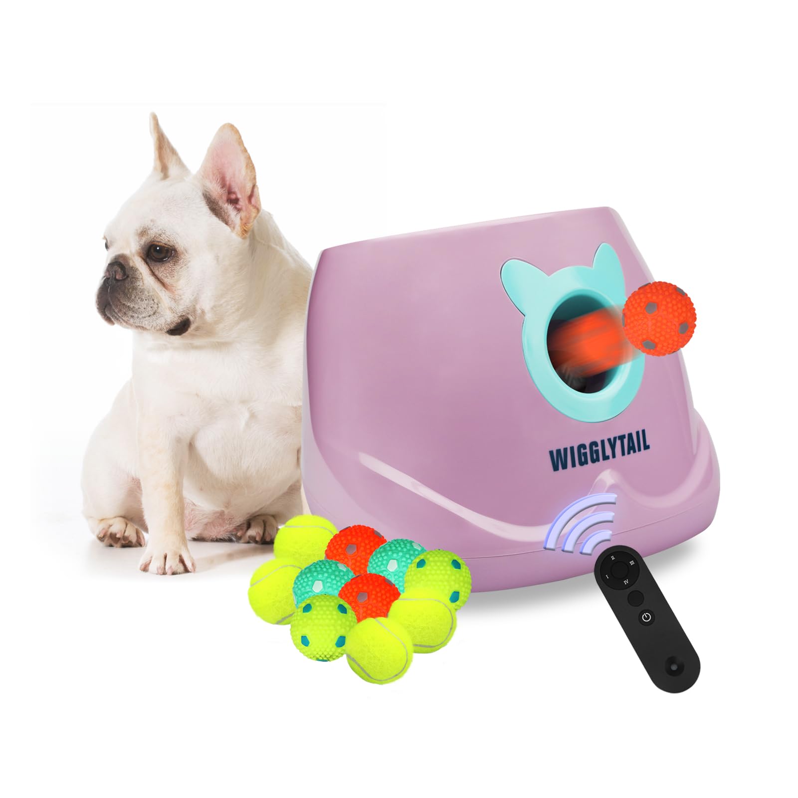 Automatic Dog Ball Launcher, Dog Ball Fetch Machine With Remote Control, Auto Ball Thrower For Small Dogs And Puppies, Pet Self 
