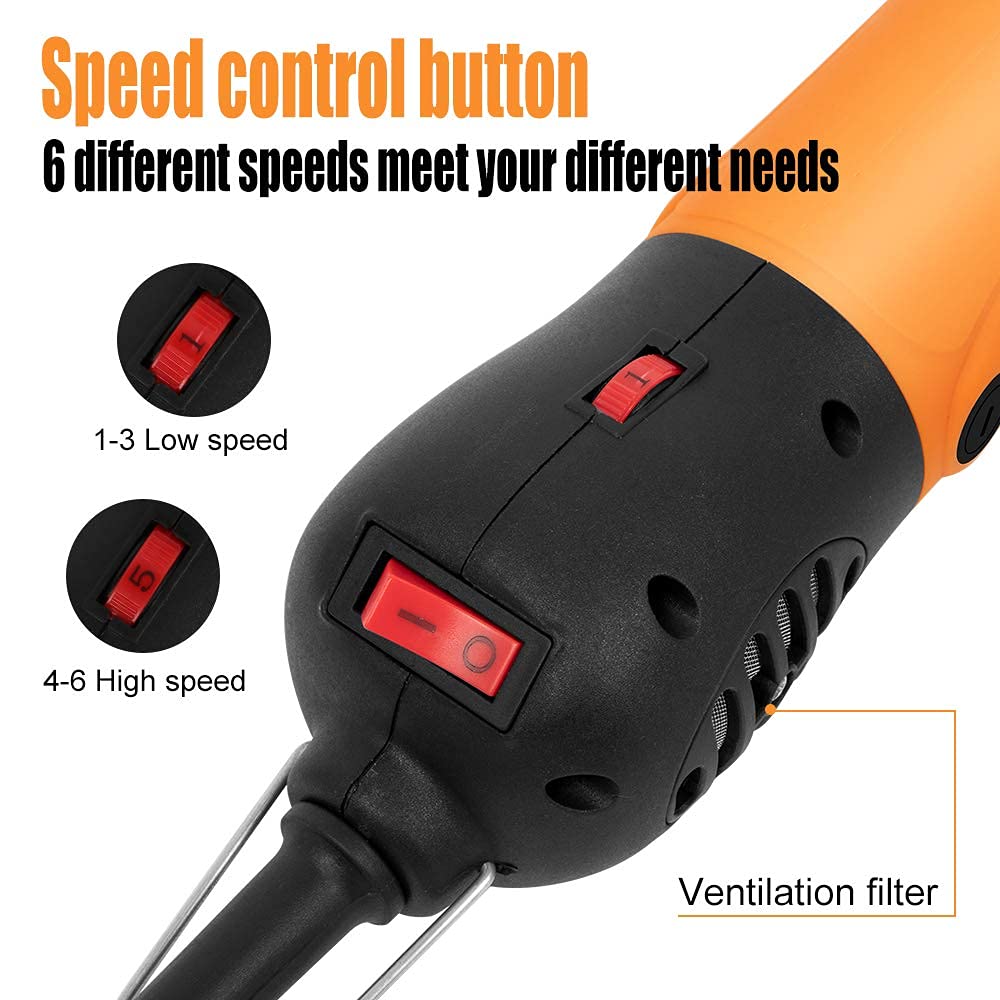 Beetro 500W, Electric Professional Sheep Shears, Animal Grooming Clippers For Sheep Alpacas Goats And More, 6 Speeds Heavy Duty Farm Livestock Haircut, With An Extra Set Of Shearing Blades