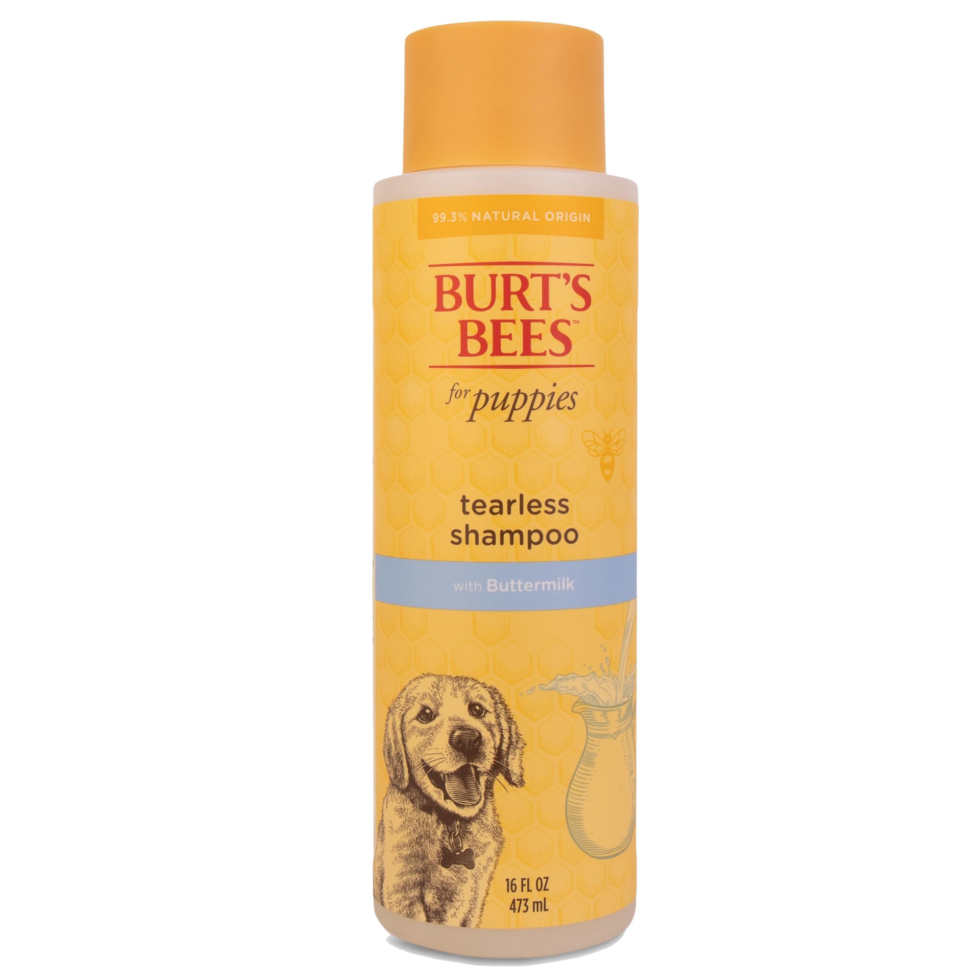 Burt's Bees for Pets Tearless Puppy Shampoo with Buttermilk and Flaxseed Oil, Gentle Dog Shampoo for Puppies 8+ Weeks, Fragrance