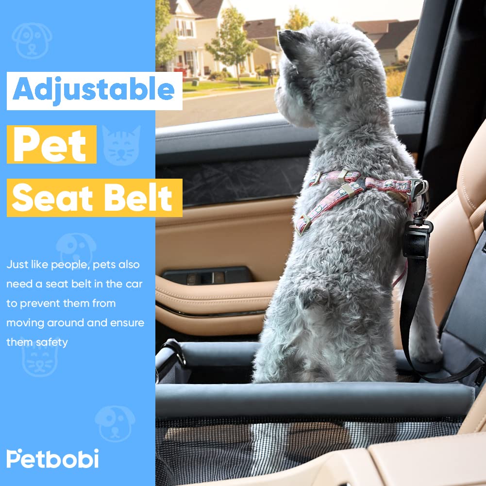 Petbobi Small Dog Car Seat, Dog Car Booster Seat For Small Medium Dogs 5-15 Lbs, Foldable Front Seat Safety With Sturdy Pvc Tube