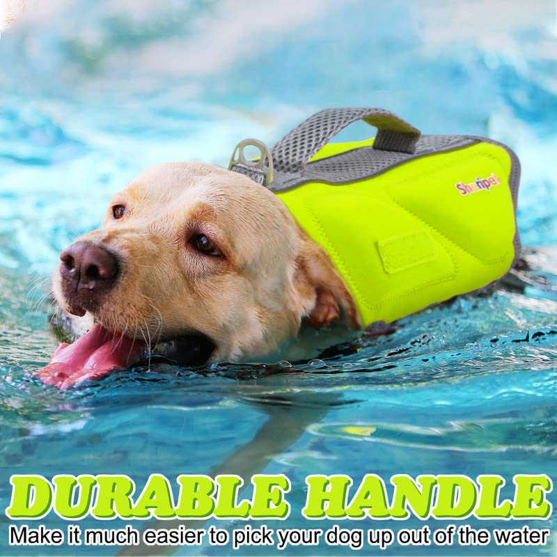 Sheripet Dog Life Jacket - Small Dog Flotation Vest With Reflective Stripes And Rescue Handle