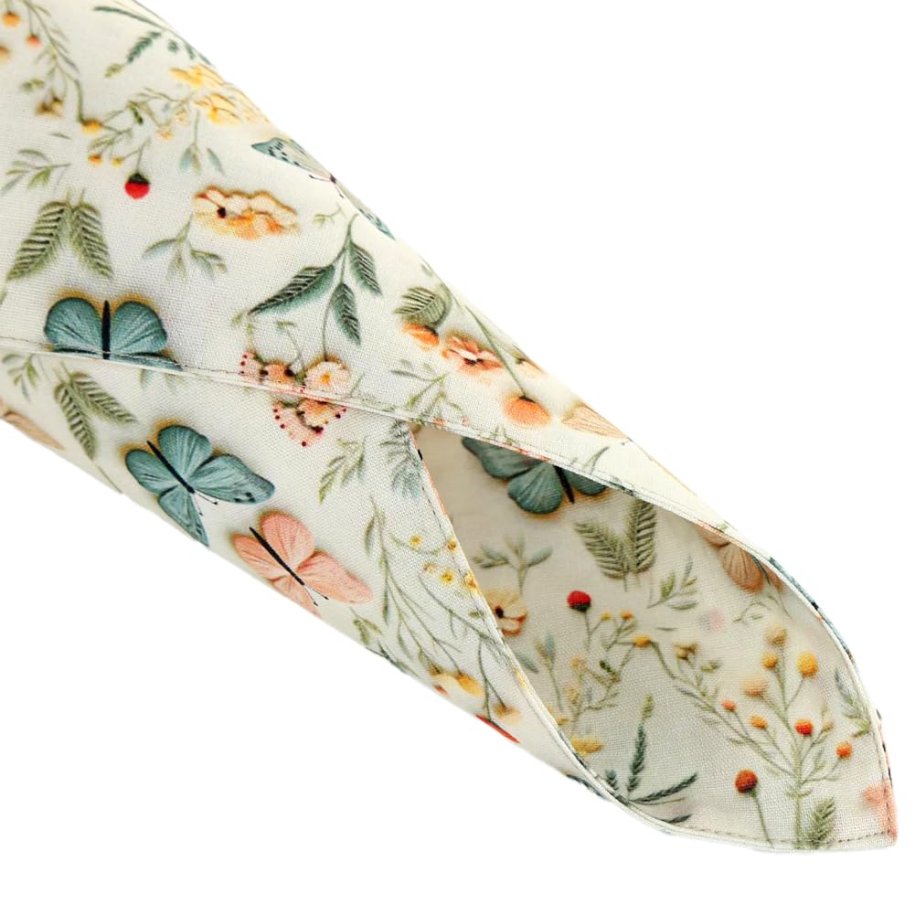 2 Pack Dog Bandana Reversible Triangle Bibs Scarf Accessories Butterfly Flower For Cats Pets Animals