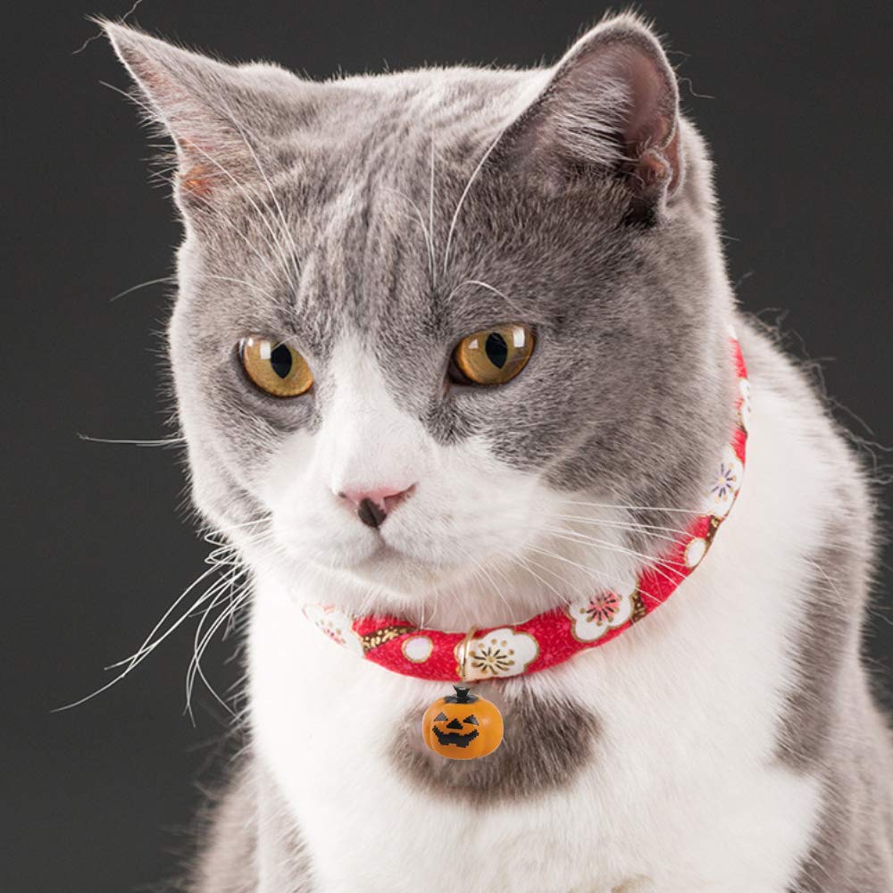 12 Pcs Pumpkin Bells Pet Collar Bells,Halloween Pendants Diy Crafts Handmade Accessories 19 Mm Charm Pendants Decoration