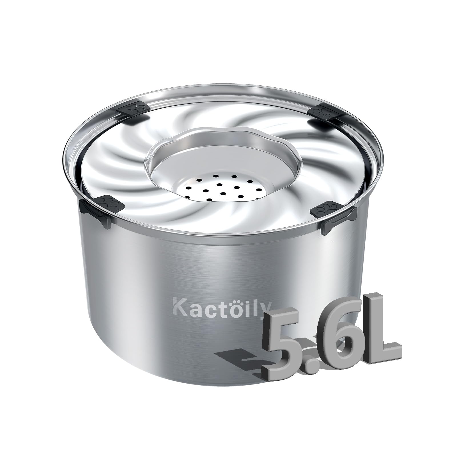 1.5 Gallon Dog Water Bowl No Spill, 5.6L Slow Water Bowl For Dogs, Slow Drinking Dog Water Bowl Dispenser, Stainless Steel Dog B