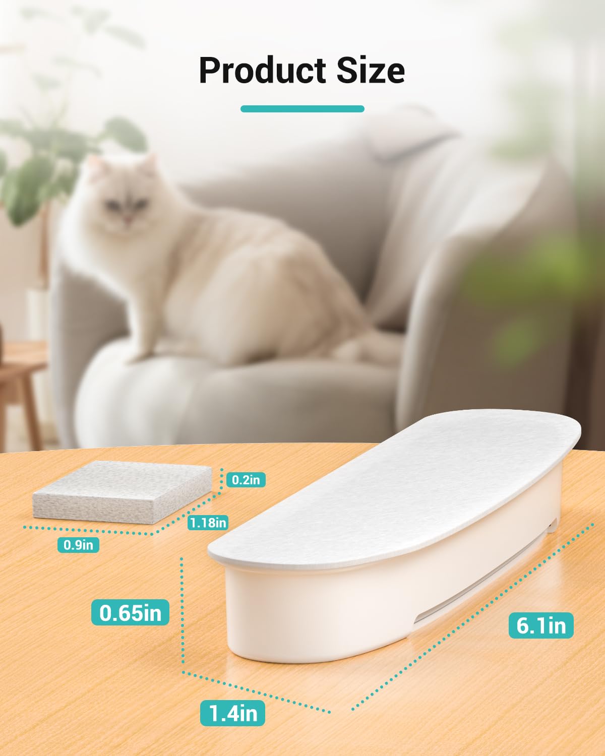 Ft999 Cat Water Fountain Filter, 4 Packs Replacement Filters & 4 Packs Pump Filter Sponges For Wireless Cat Water Fountain Stain