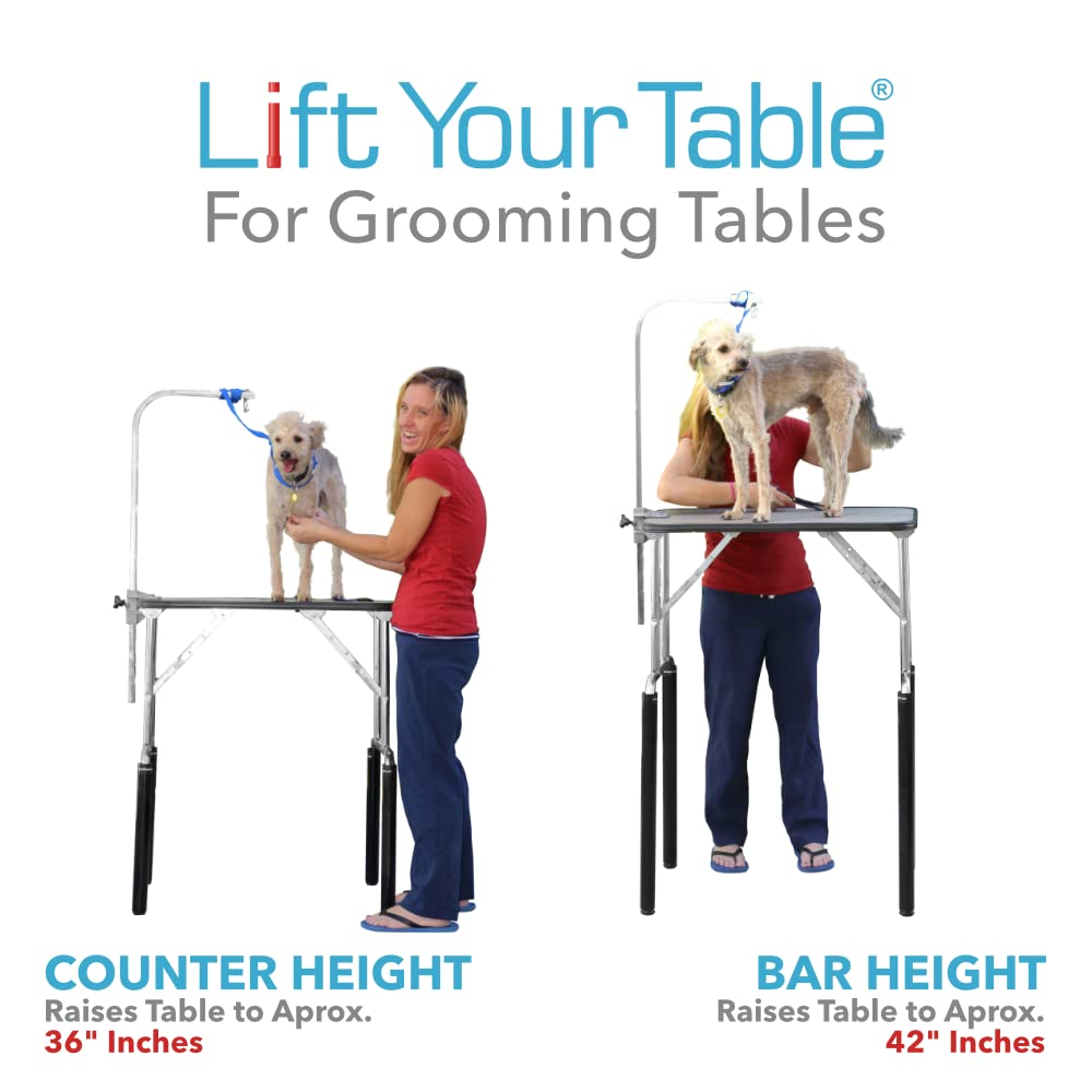 Lift Your Table Grooming Table Risers - Groomers Kit: Counter Height - Made In The Usa, Durable, Sturdy, Portable, Easy-To-Use (
