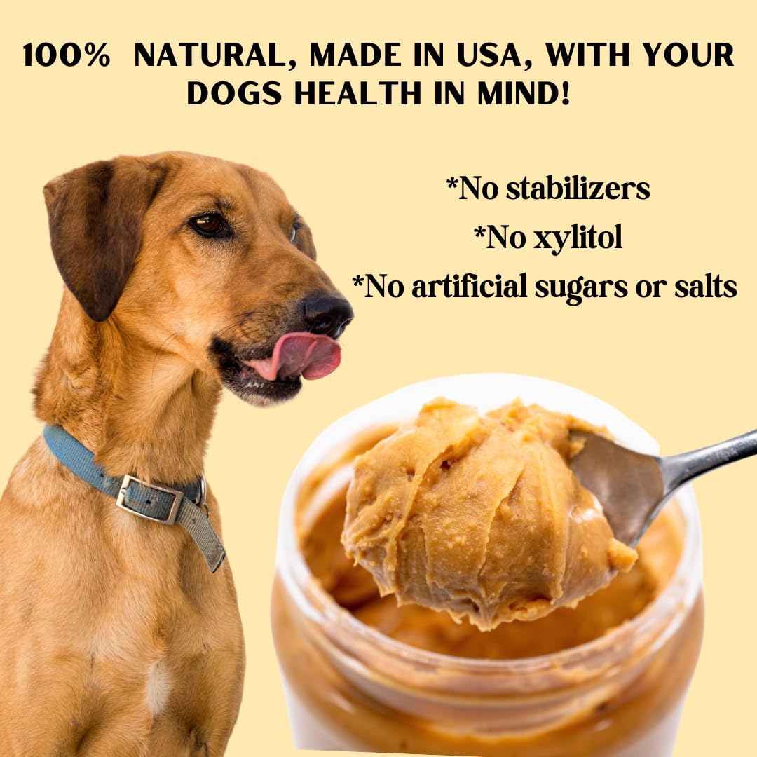 BUDDY BUDDER Barkin Banana, 100% Natural Dog Peanut Butter, Healthy Peanut Butter Dog Treats, Stuff in Toy, Dog Enrichment, Pil