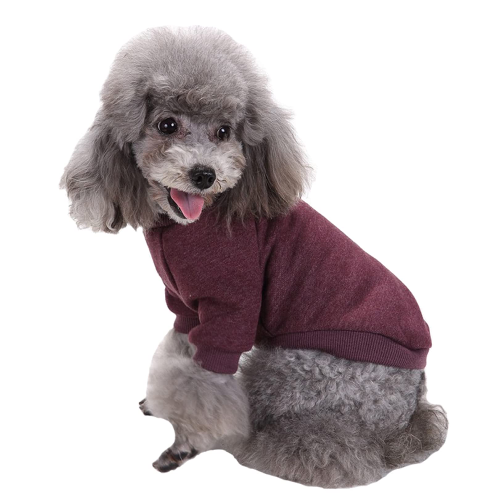 Chborless Pet Dog Sweater Warm Dog Pajamas Soft Cat Sweater Puppy Clothes Small Dogs Sweater Winter Doggie Sweatshirt (Xs, Brown
