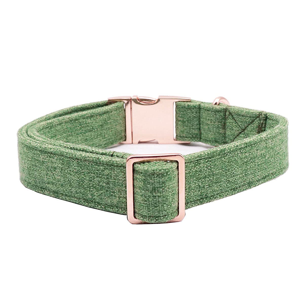 Dogwong Cotton Dog Collar And Leash Green Pet Collar Soft Durable For Small Medium Large Boy Girl Dogs