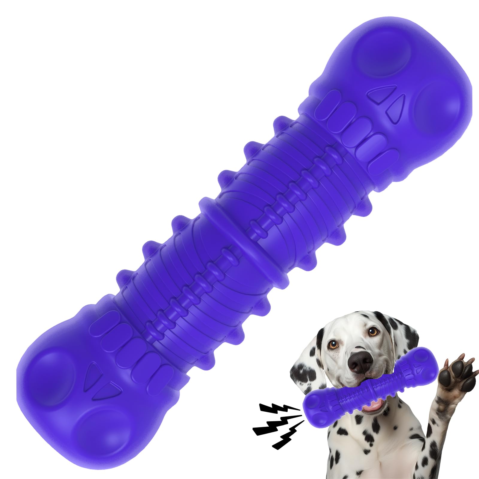 Zikaton Dog Squeaky Toys For Aggressive Chewers, Durable Chew Toys For Large Medium Breed Dog, Tough Durable Dogs Toys With Natu