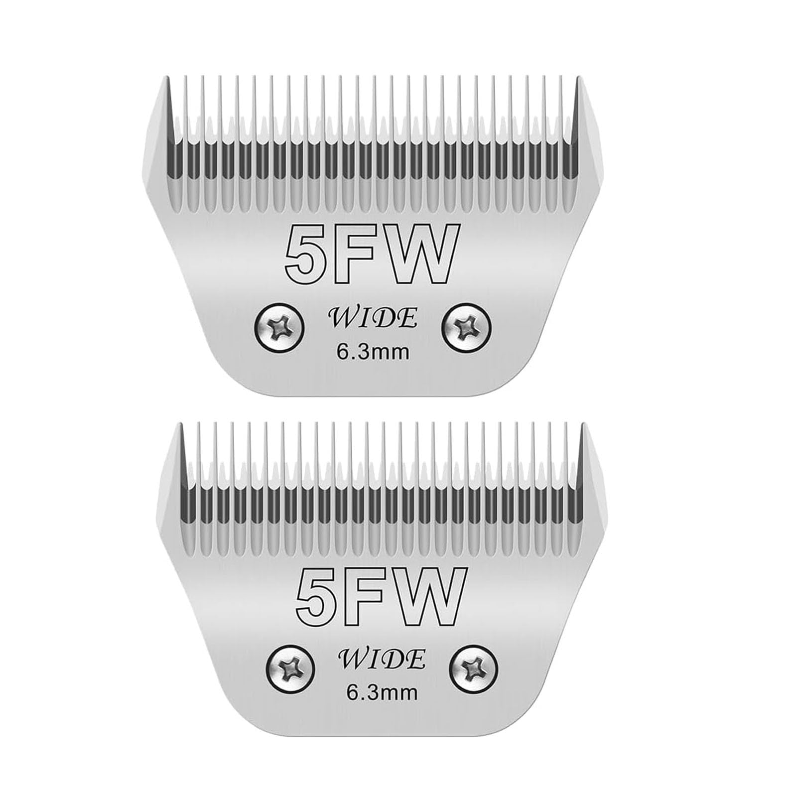 2Pcs 5Fw Wide Blades For Dog Grooming Blades Compatible With Andis,Oster A5,Wahl Km10 Dog Clippers,Size-#5Fw, 1/4-Inch Cut Lengt