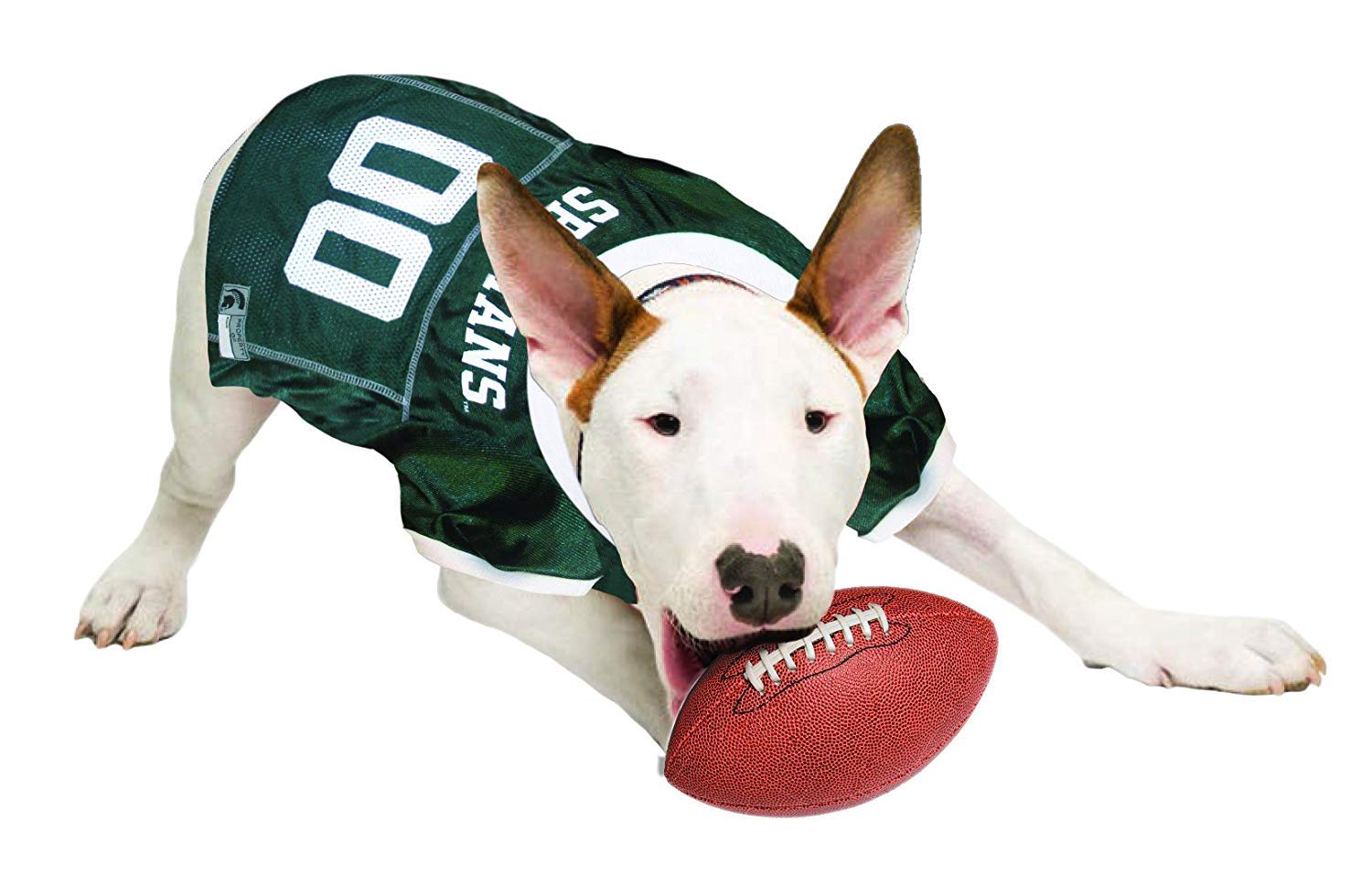 Pets First NCAA College Michigan State Spartans Mesh Jersey for DOGS & CATS, X-Small. Licensed Dog Jersey with your Favorite Foo