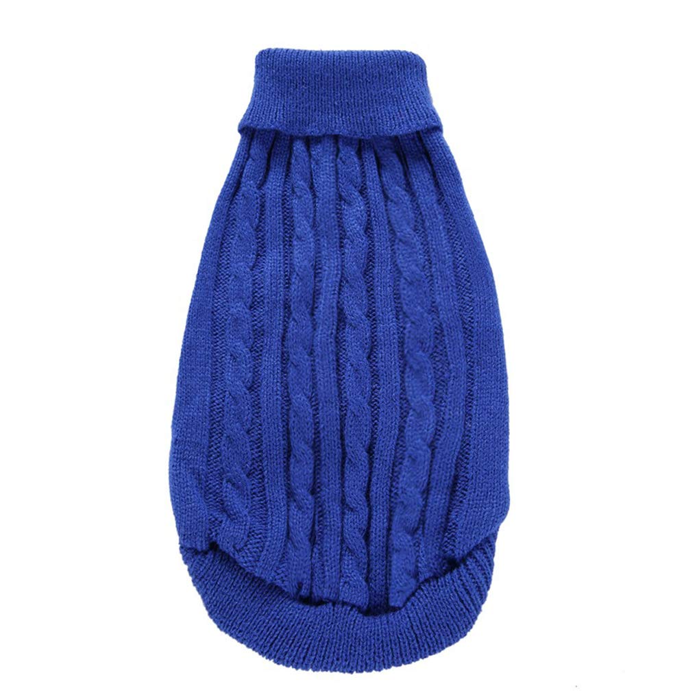 Dog Sweater, Warm Pet Sweater, Dog Sweaters For Small Dogs Medium Dogs Large Dogs, Cute Knitted Classic Cat Sweater Dog Clothes Coat For Girls Boys Dog Puppy Cat (Xx-Small, Dark Blue)