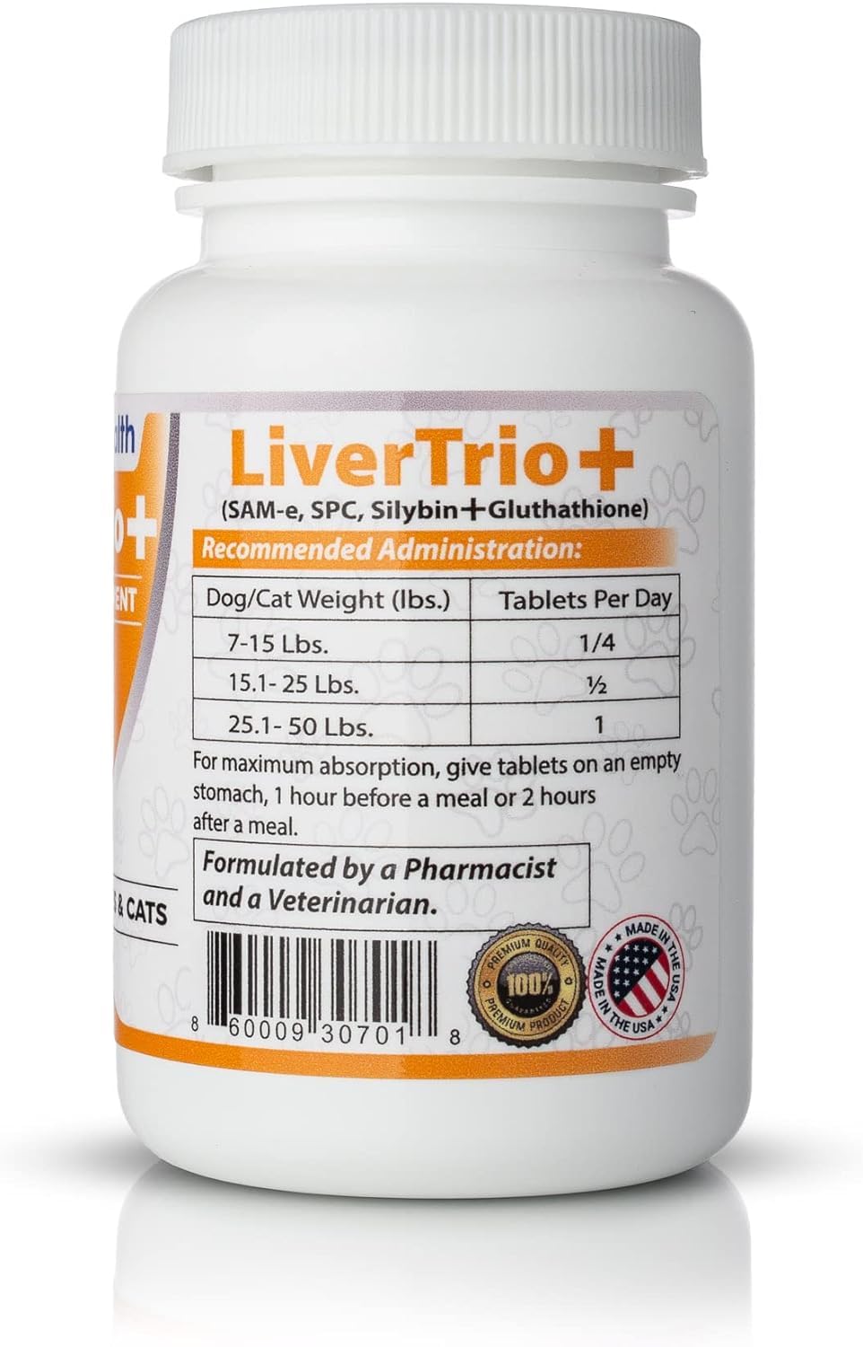 LiverTrio+ Comprehensive Liver Supplement (2 Pack - 60ct), Combining Same, SPC, Silybin A+B, Gluathione, Chew Tabs for Dogs 30Ct