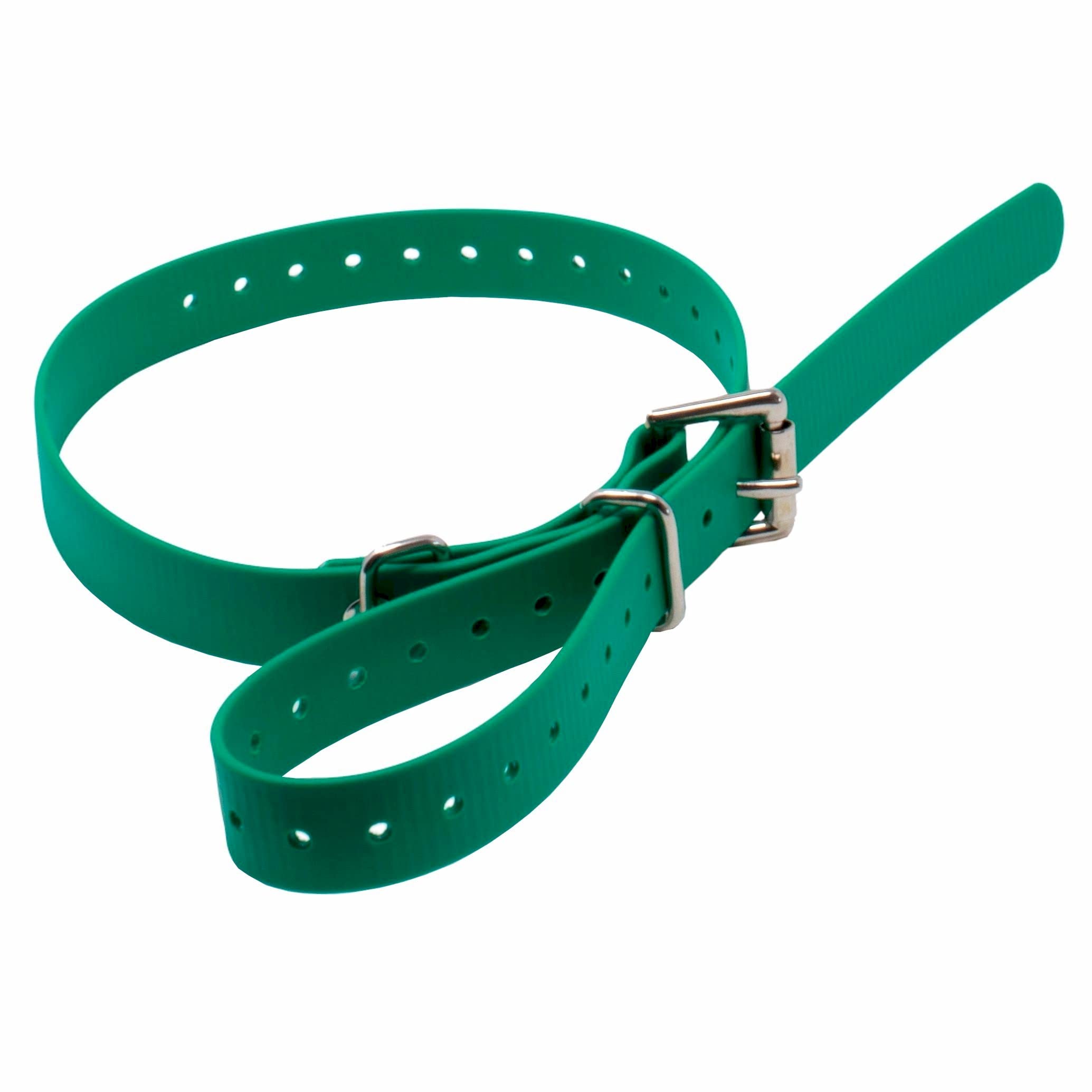 Educator Biothane Dog Collar, Waterproof, Odorproof, Metal Buckle And D Ring, Adjustable For Custom Fit, Cool And Comfortable, For Small, Medium, Or Large Dogs, 3/4-Inch, Green