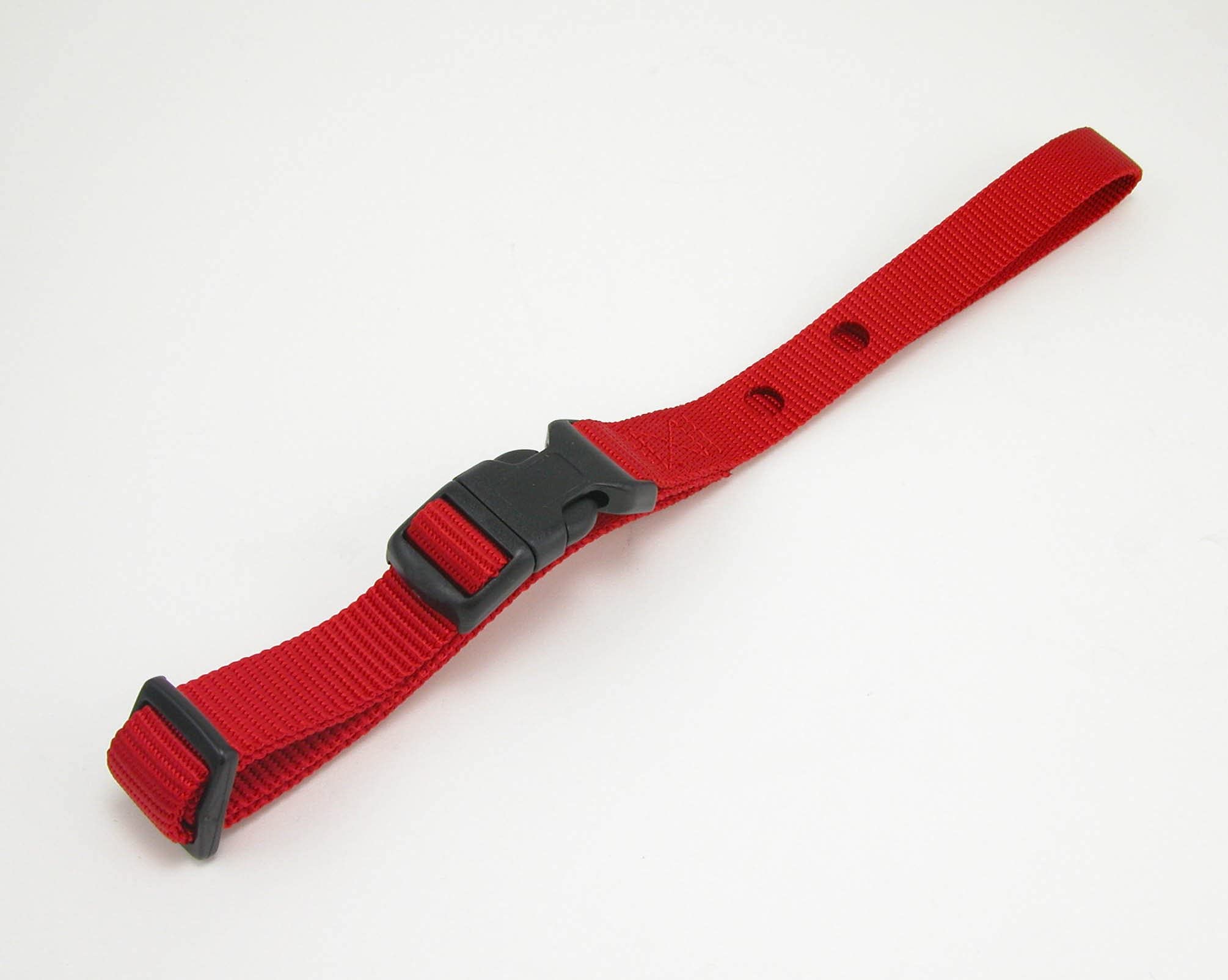 Sparky Pet Co Dog Fence Receiver Heavy Duty Replacement Strap Red Nylon 2 Hole 1.25' - 3/4'