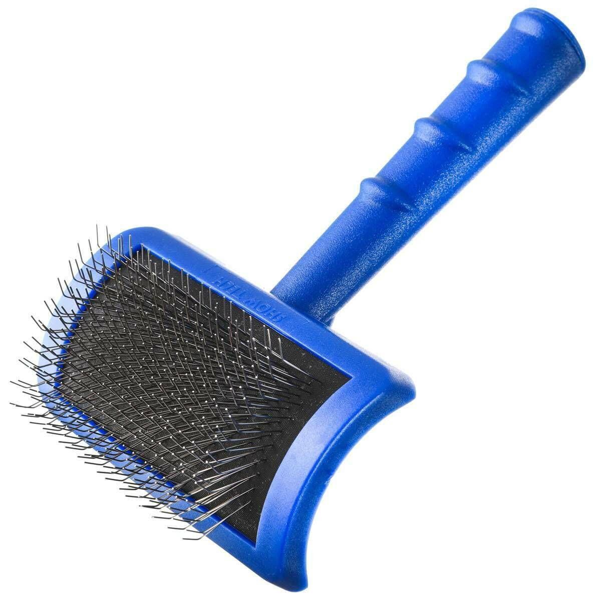 Show Tech Tuffer Than Tangles Slicker Brush For Dog Grooming With Long, Firm Pins, Medium Size, Perfect For Doodle Breeds, Angled Pins For Dematting, Remove Undercoat, Comfort Grip Handle
