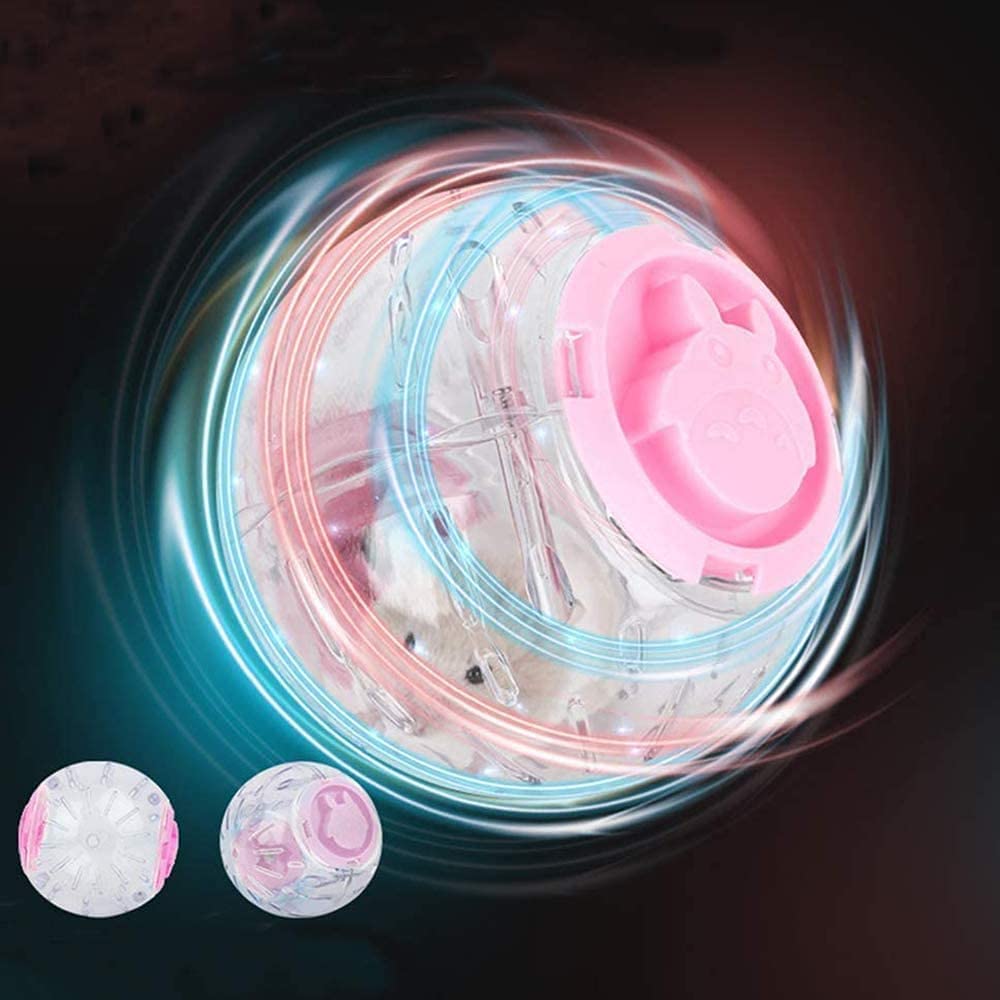 Flash Hamster Ball Crystal 12.5Cm 4.92Inch Running Activity Exercise Ball Toy Transparent Hamster Ball Small Animals Cage Accessories For Small Animals(S, Blue D)