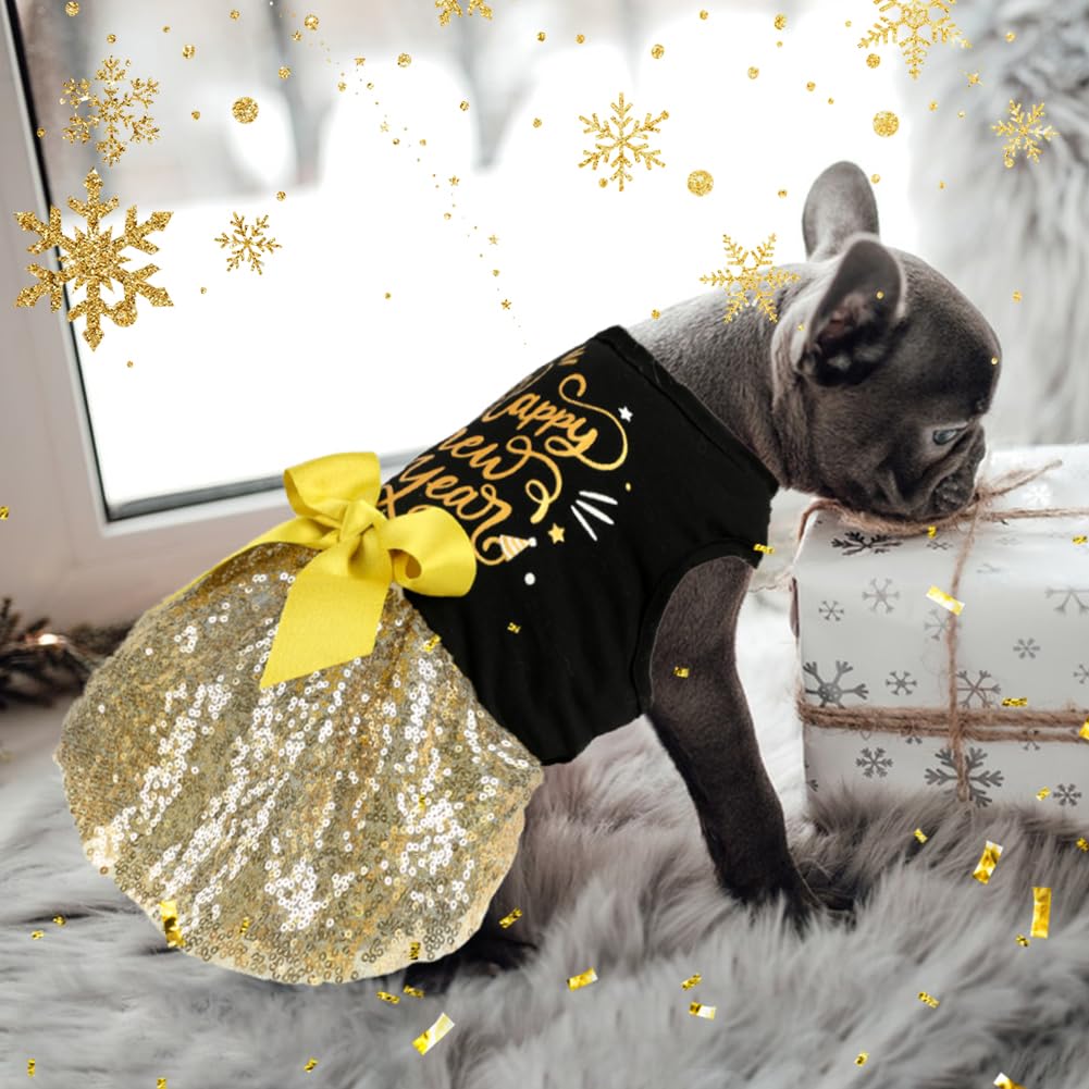 BAOBICUTE Dog New Years Outfit X-Small Multicolor Cute Dress – Petocart