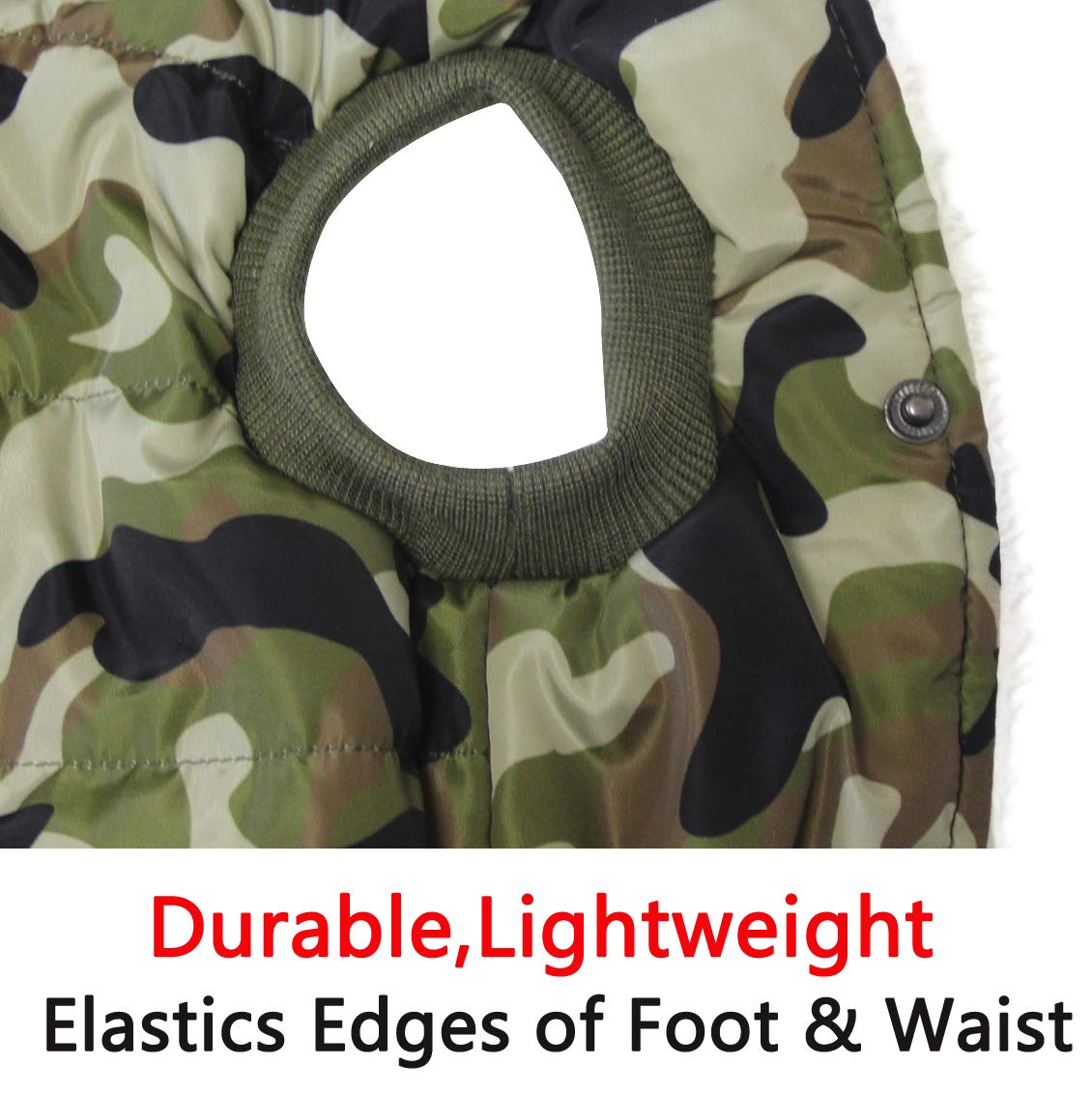 Vecomfy Fleece Lining Extra Warm Dog Hoodie In Winter For Large Dogs Jacket Pet Coats With Hooded,Green Camo Xl