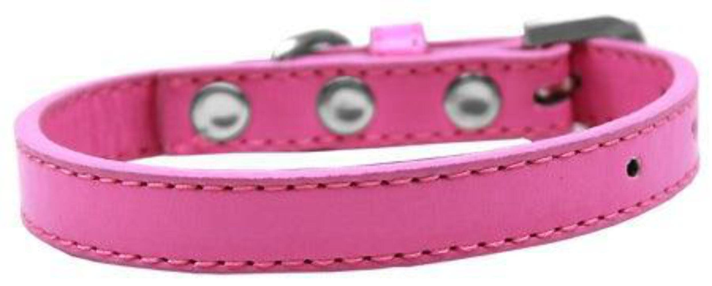 Mirage Pet Products 509-2 BPK-14 Wichita Plain Dog Collar, Bright Pink, Small