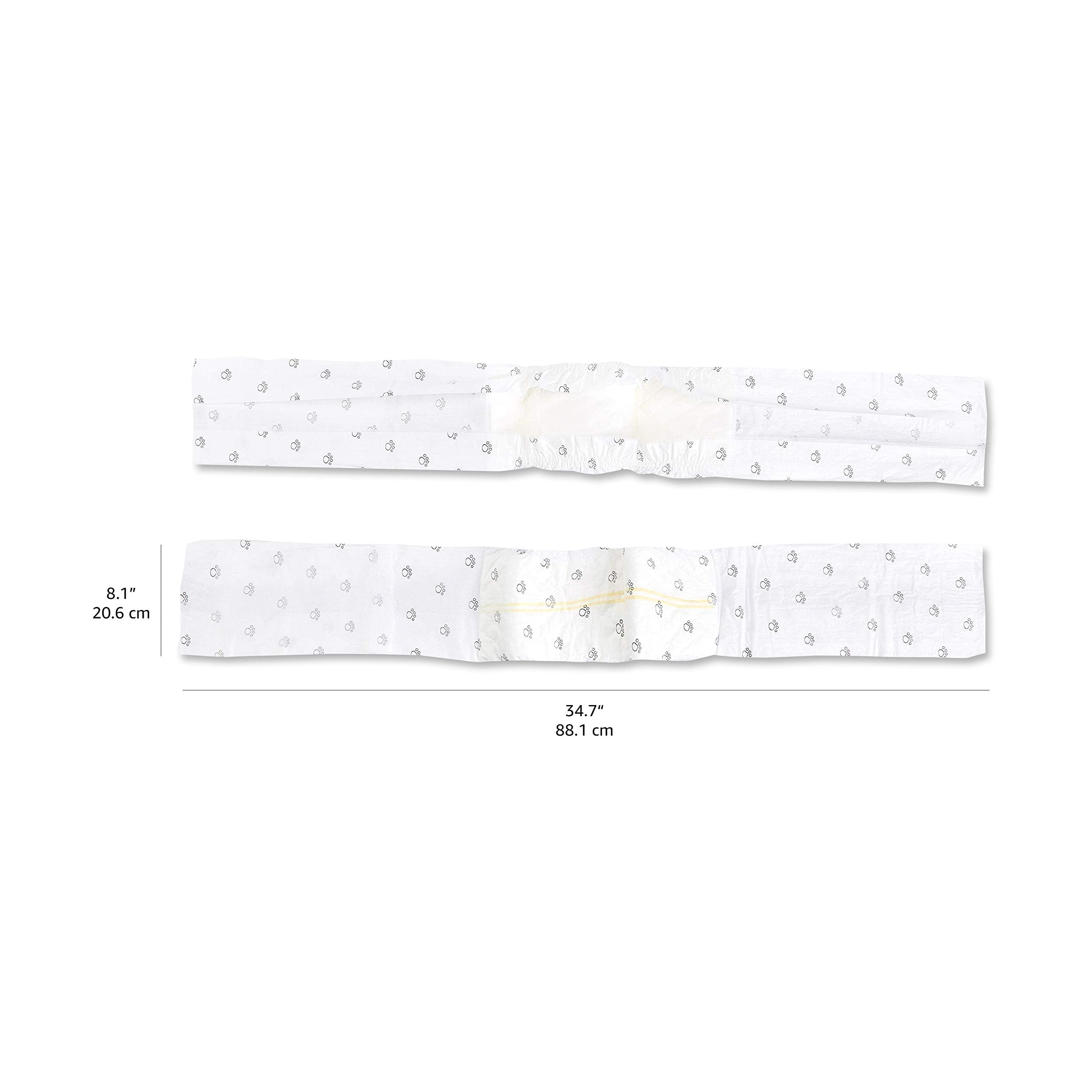 Amazon Basics Male Dog Diapers, 30 Count, Large, Ultra Absorbent Disposable Wrap With Secure Fit, Leakproof And Comfortable