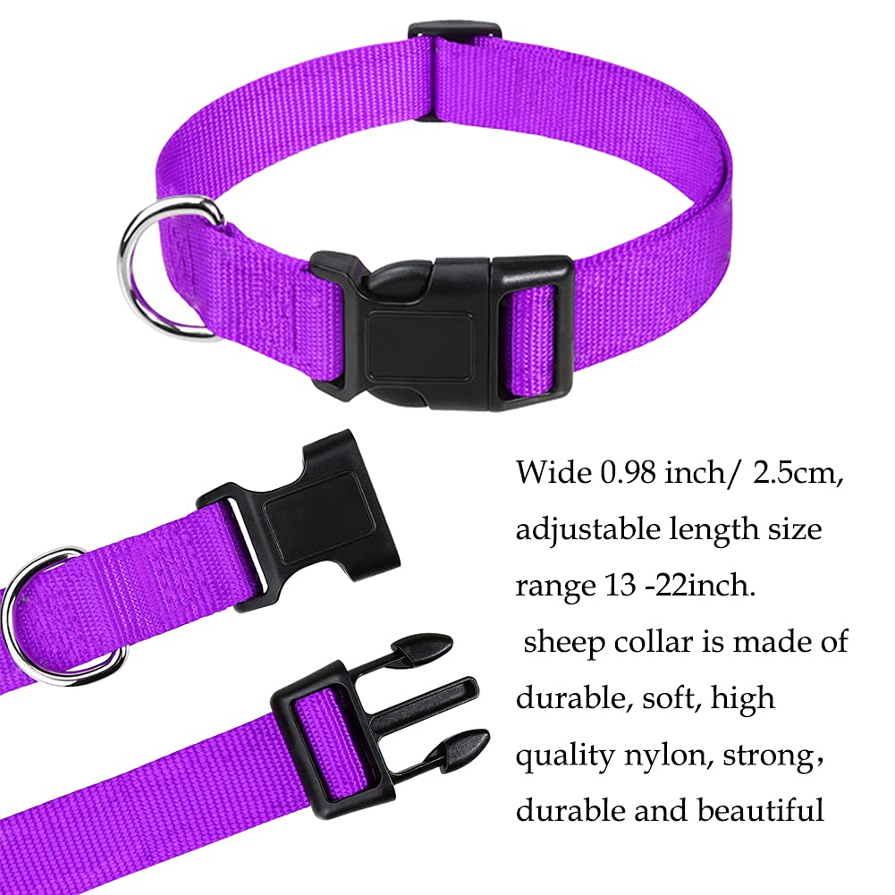 8 Pieces Goat Lead And Goat Collars Set, Nylon 11 Inch Goat Lead With Reflective Strip Design And Nylon Goat Collar For Small Farm Animal Goat Cow Horse Sheep (Multicolor)
