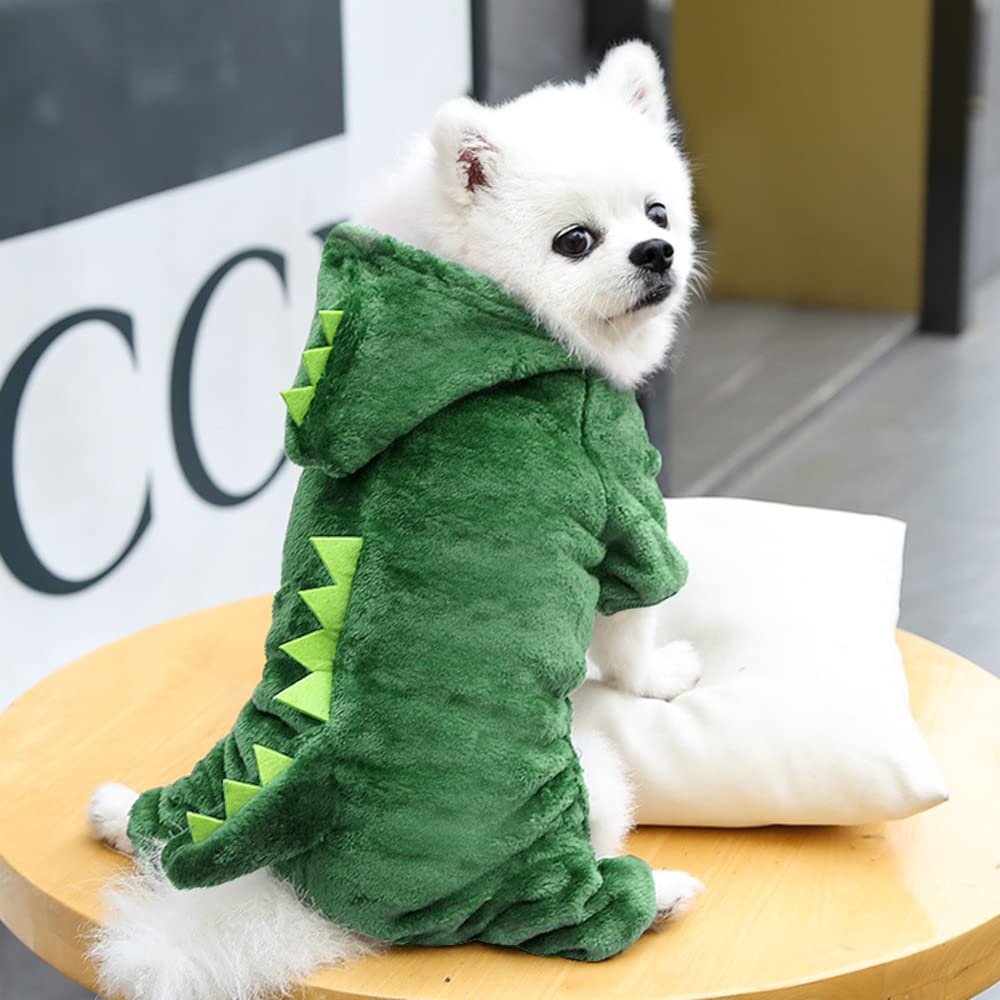 Dogs Clothes Small Pet Costume Halloween Dinosaur Costume Dog Clothing Puppy Outfits Funny Apperal (M)