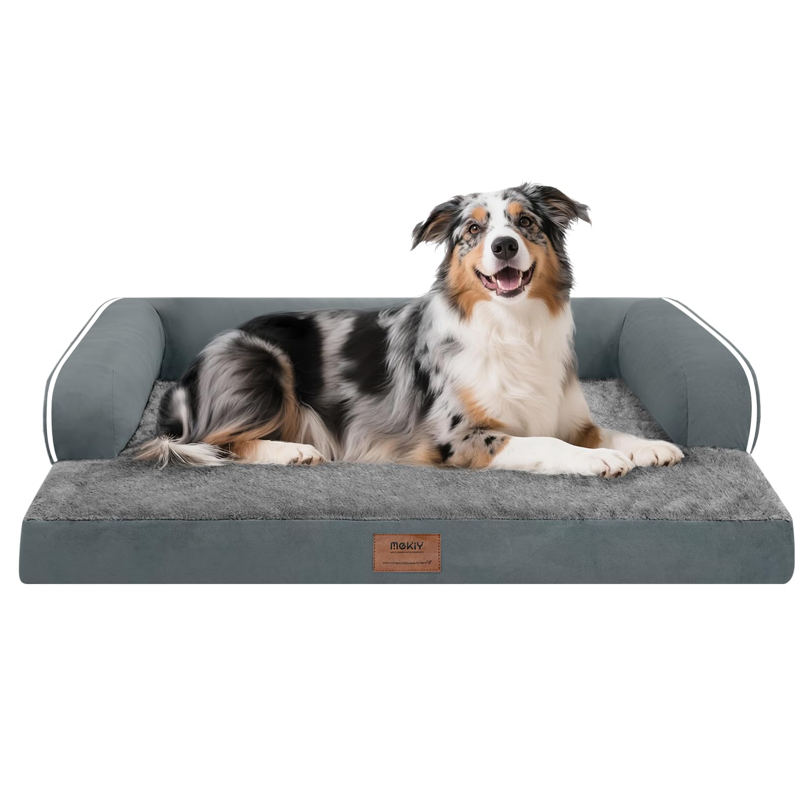 Extra Large Dog Bed-Orthopedic Waterproof XL Dog Bed for XLarge Extra Big Dogs - Foam Couch Sofa Washable with Removable Cover-D