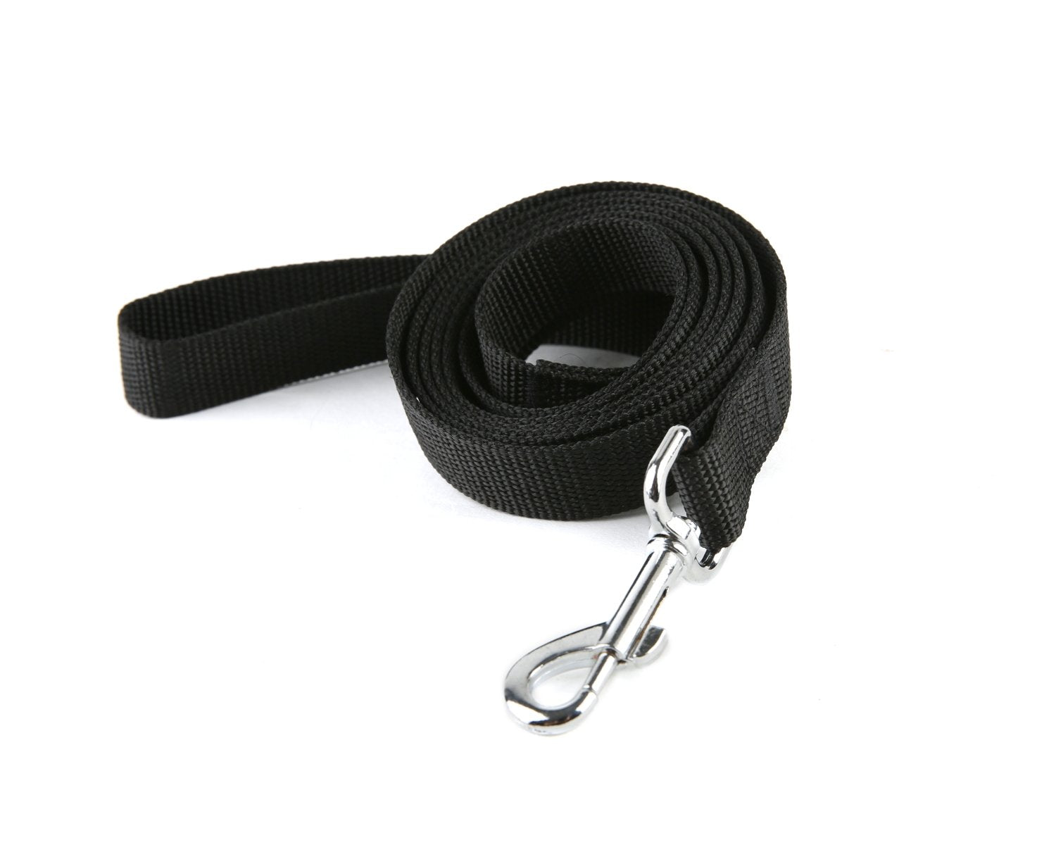 Strong Durable Nylon Dog Training Leash, Traction Rope, 4Ft /5 Foot /6 Feet Long, 5/8 Inch 3/4 Inch 1 Inch Wide, For Small And Medium Dogs (1'' X 7 Ft, Black)