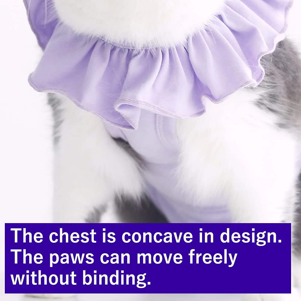 Cat Recovery Suit for Abdominal Wounds and Skin Diseases, Breathable Surgical Recovery Shirt After Surgery Wear Anti Licking Wou