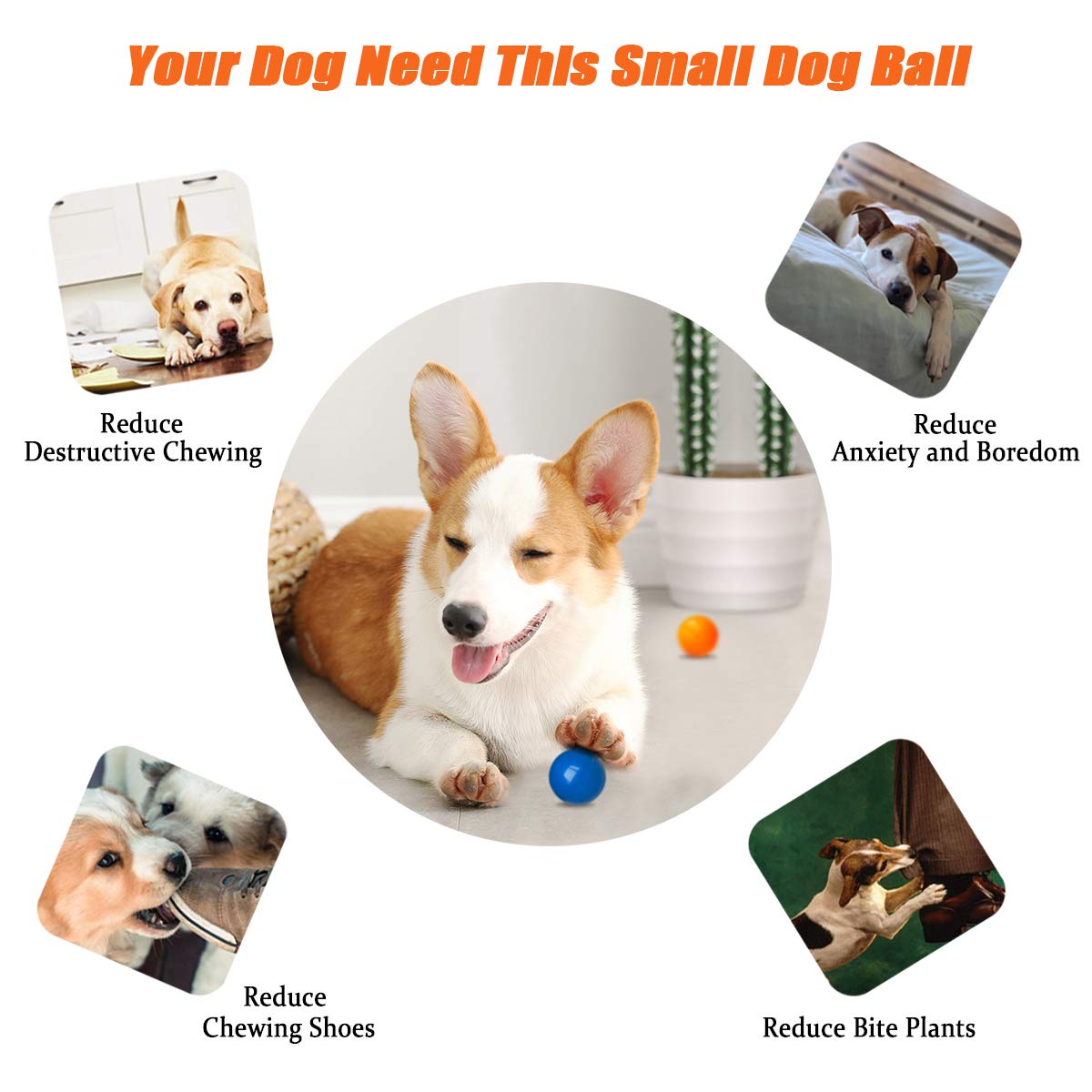 Dlder Dog Balls Puppy Chew Toys For Teething,Small Solid Rubber Bouncy Balls For Dogs,100% Safe & Non-Toxic,Floating Dog Toy Balls For Small Medium Dogs Aggressive Chewers To Fetch,Chew, Play.
