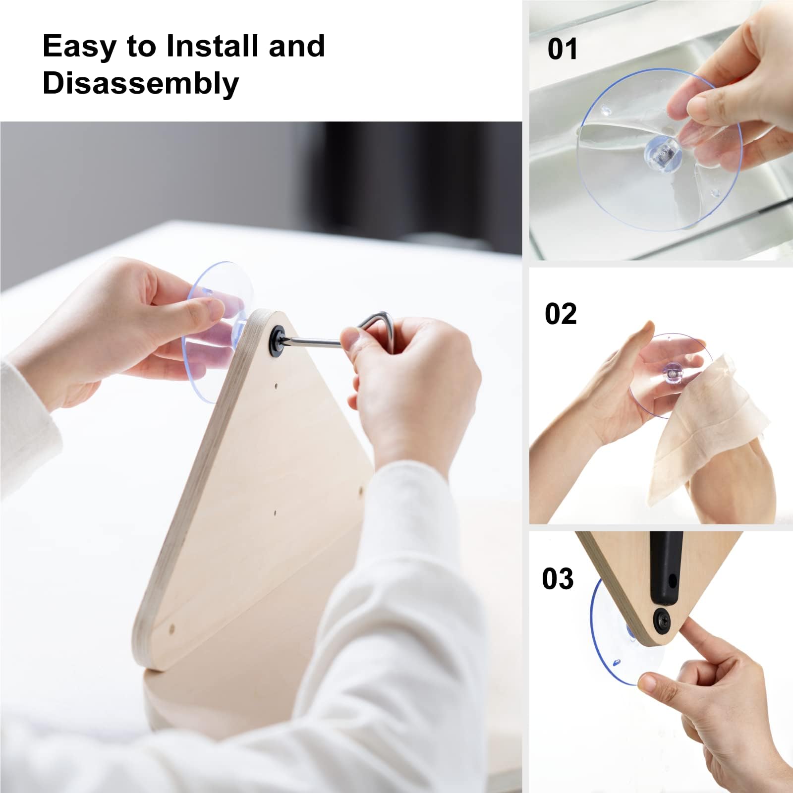 Mewoofun Cat Window Perch Hammock With Climbing Steps And Scratching Post Wooden Window Mounted Cat Bed For Indoor Cats (3 Pcs Cat Climber Set)