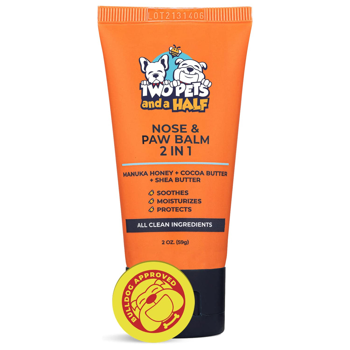 Dog Paw Balm And Dog Nose Balm 2Oz (2 In 1)- Dog Balm For Paws And Nose Treatment For Dry And Cracked Paws And Snouts- Also Paw 