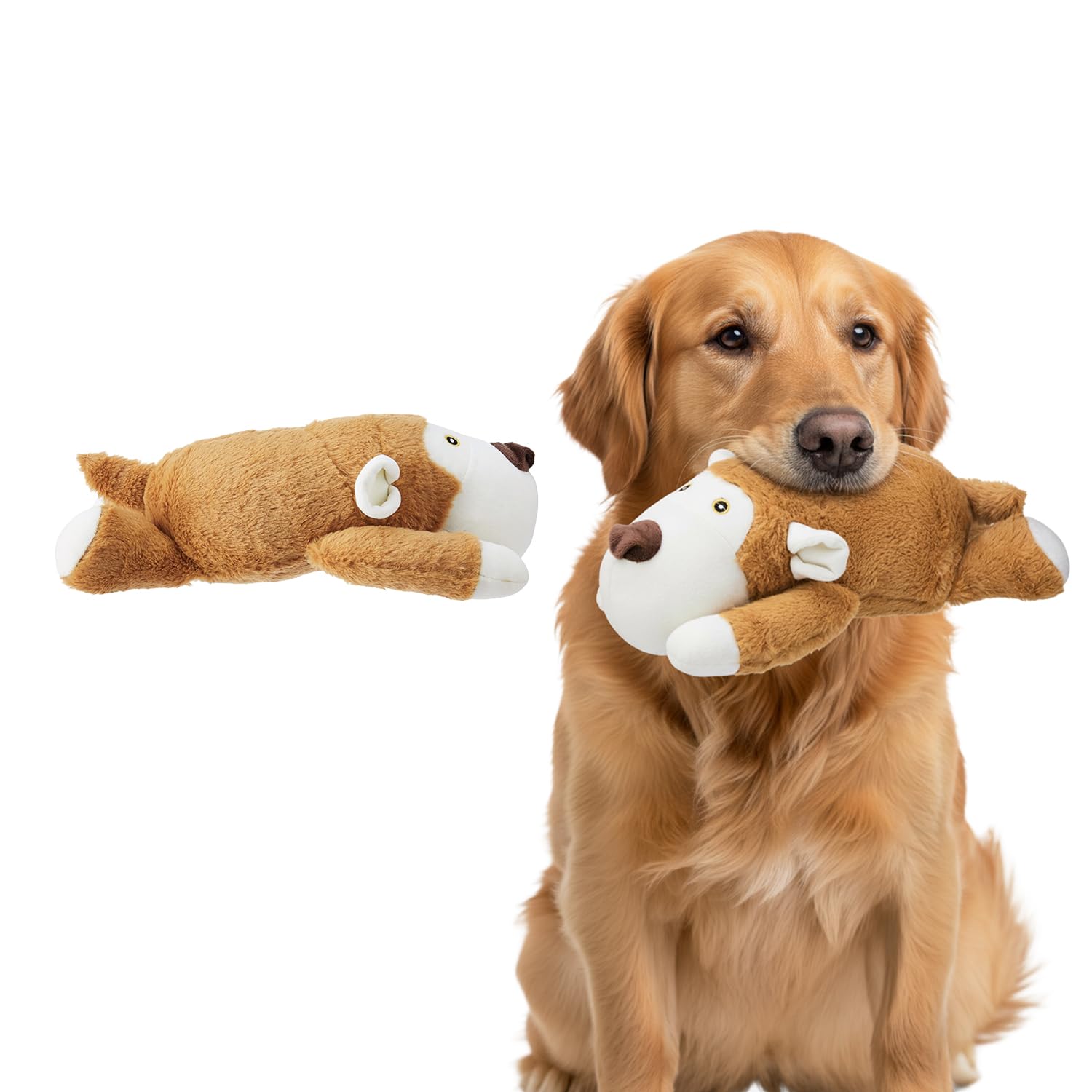 Amazon Basics Jumbo Monkey Plush Dog Toy | Soft Squeaky Cuddle & Play Toy | Machine Washable | For Medium To Large Dogs | 1030 