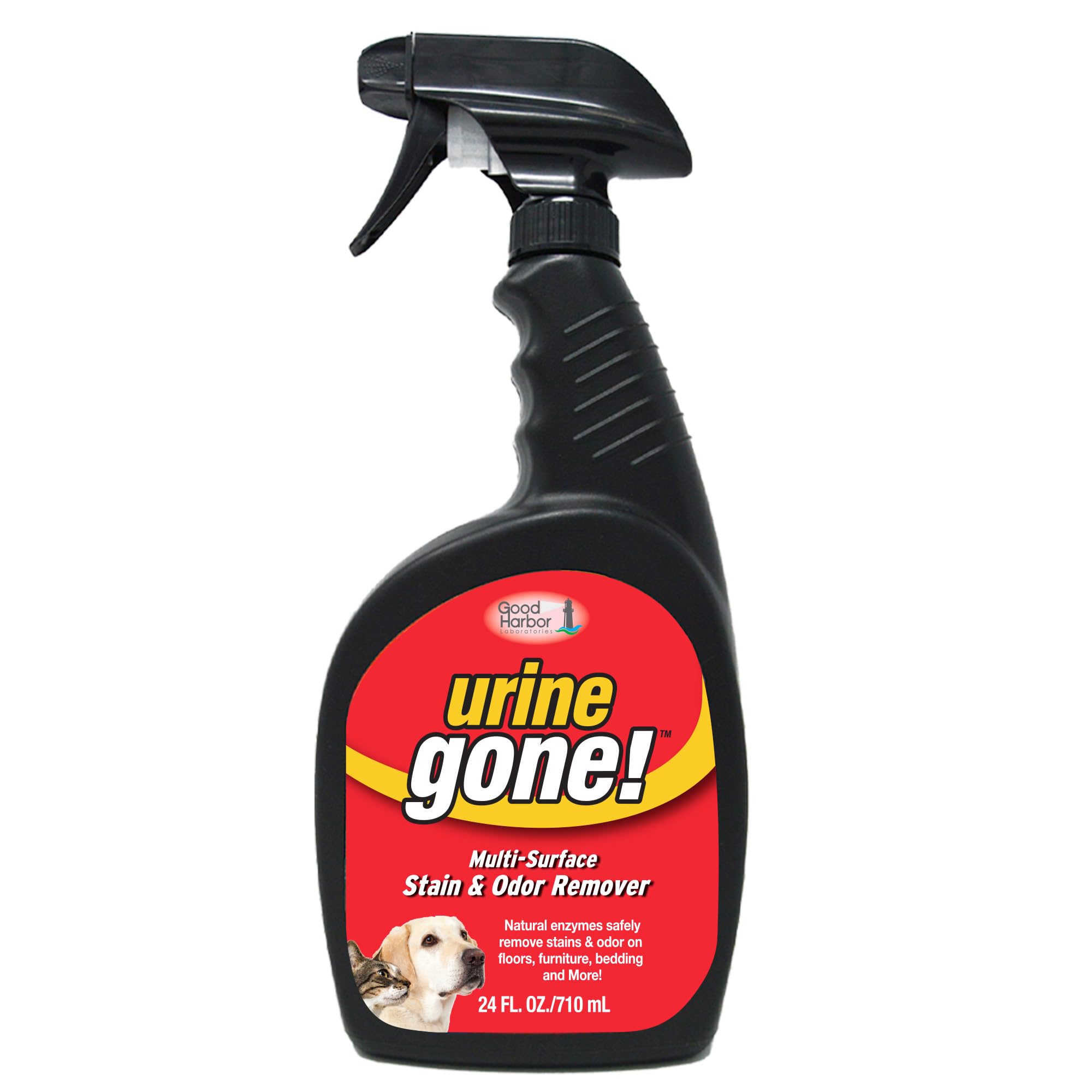 Urine Gone Stain & Odor Eliminator: Professional Strength Fast Acting, Enzyme Based Home Cleaning Solution for Carpet, Stain Rem