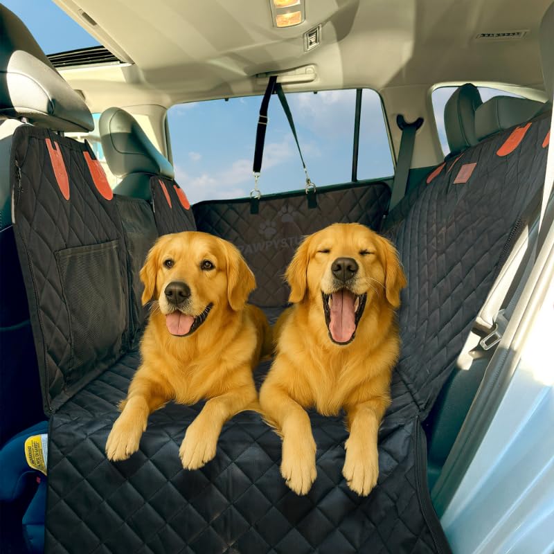 Pawpystuff Backseat Extender For Dogs - Waterproof, Supports 350 Lbs, Hard Bottom Dog Hammock For Cars, Suvs & Trucks | Scratch-